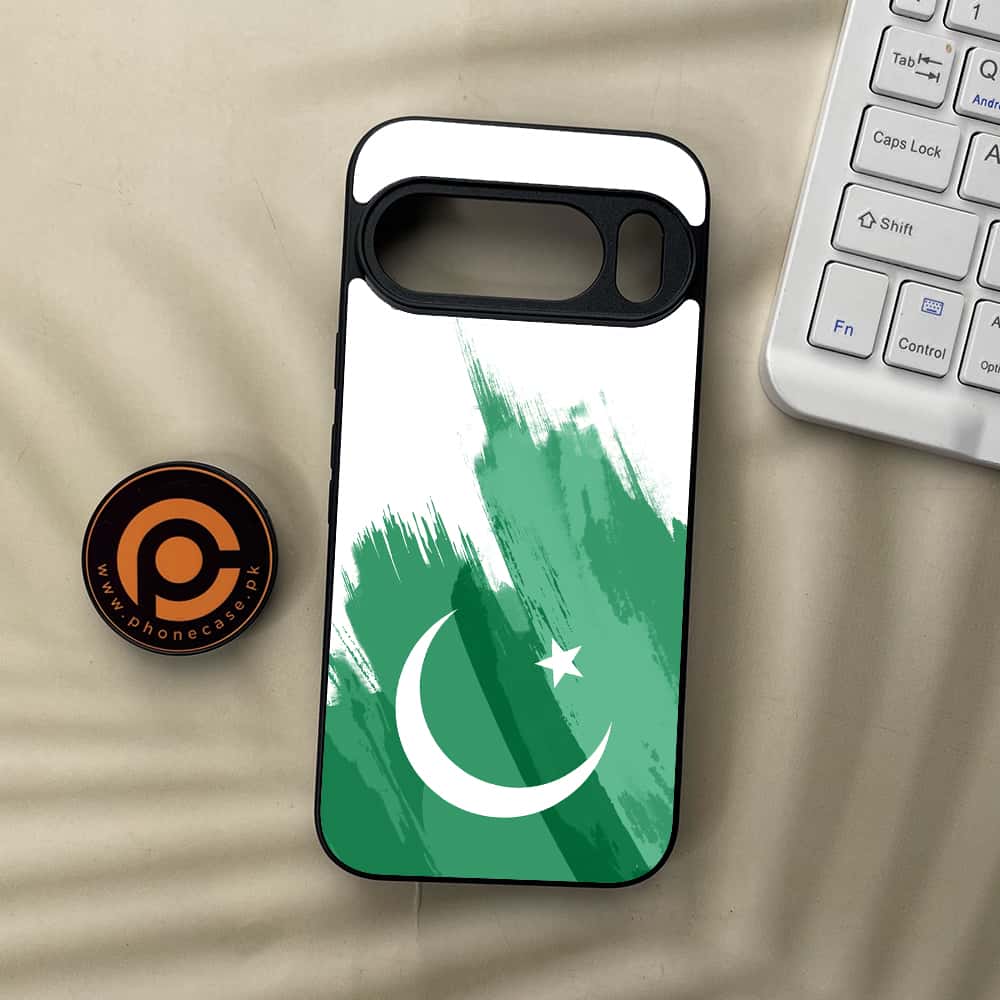 Google Pixel 10  - Pakistani Flag Series - Premium Metal Printed soft Bumper Shockof Case
