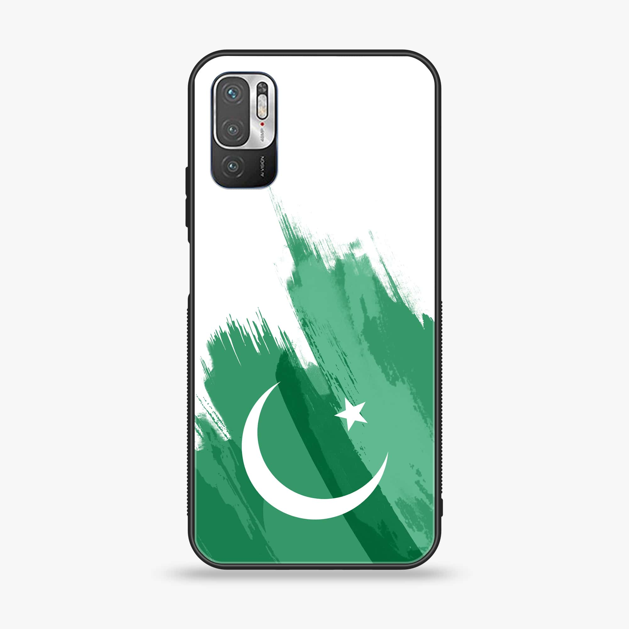 Xiaomi Redmi Note 10 5G - Pakistani Flag Series - Premium Printed Glass soft Bumper shock Proof Case