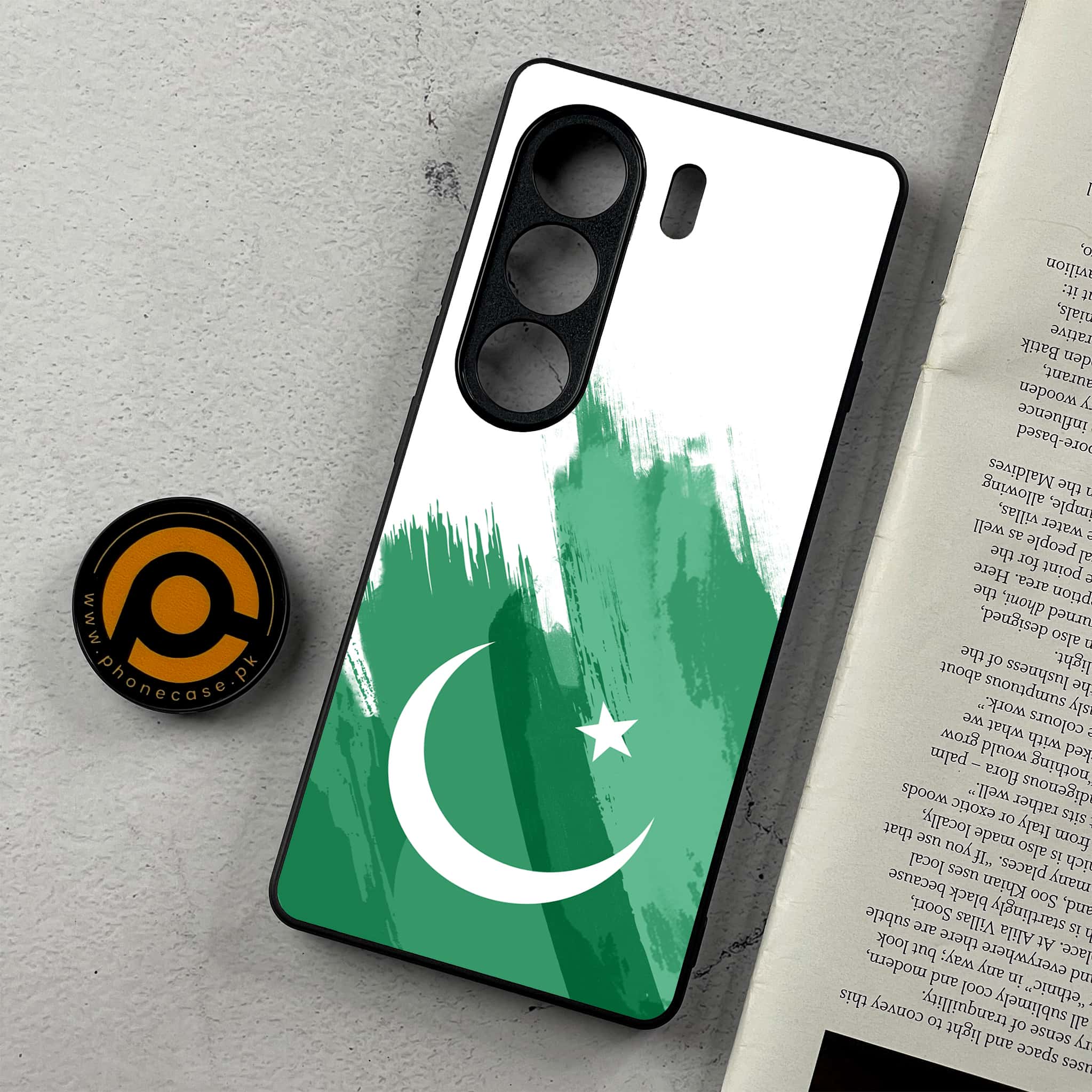 Tecno Camon 40 - Pakistani Flag Series - Premium Metal Printed Soft Bumper Shockproof Case