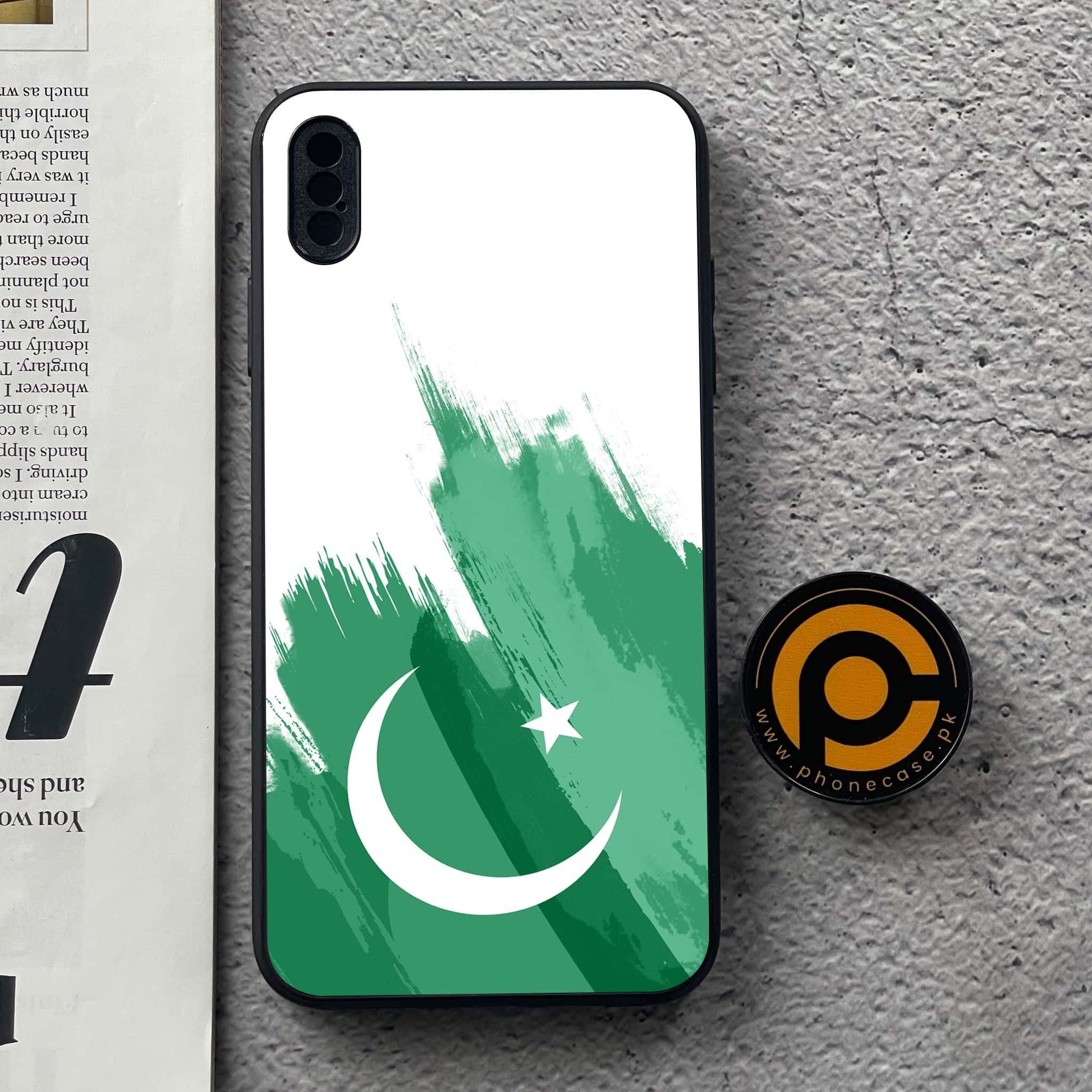 iPhone Xs Max - Pakistani Flag Series - Premium Metal Printed soft Bumper shock Proof Case