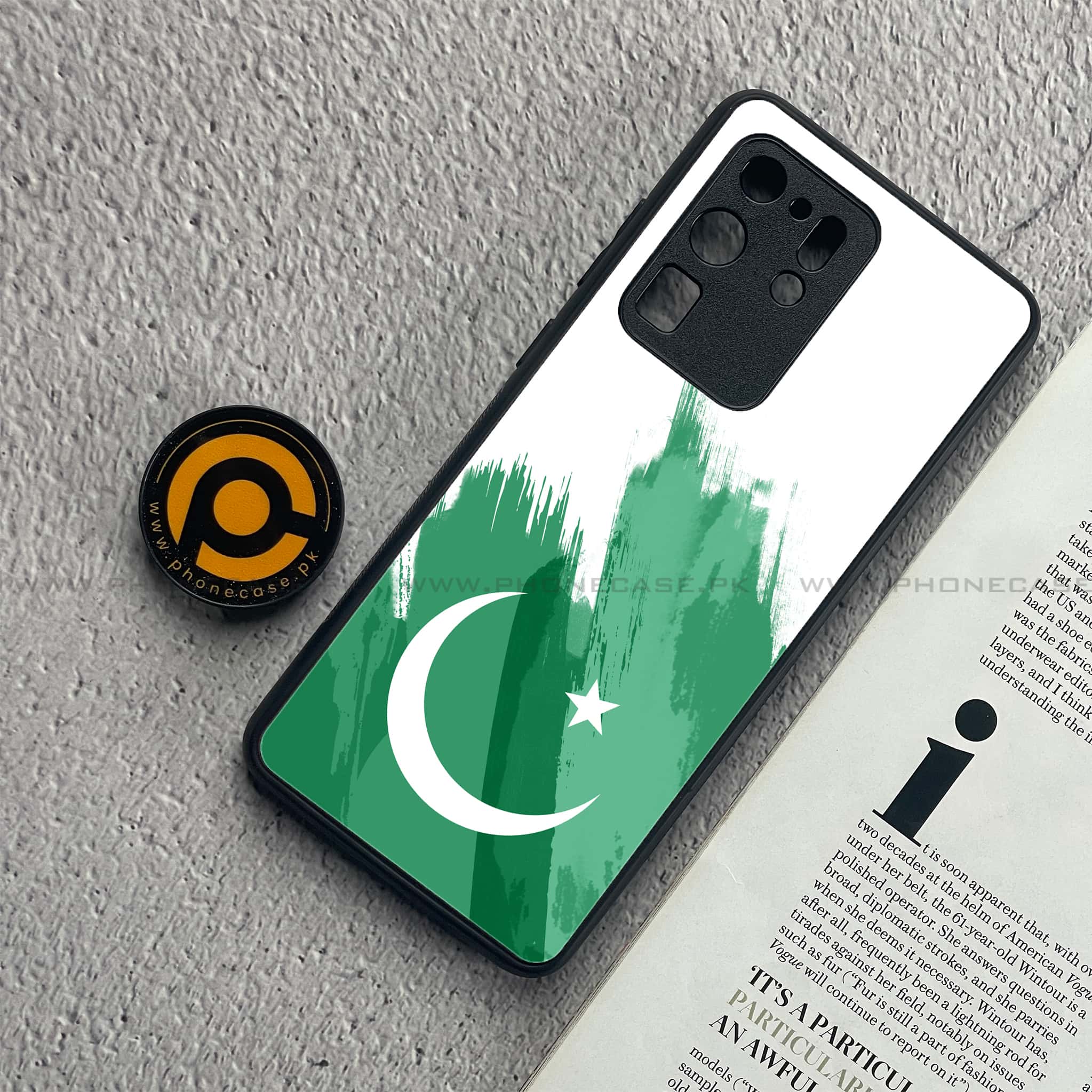 Samsung Galaxy S20 Ultra - Pakistani Flag Series - Premium Printed Glass soft Bumper shock Proof Case