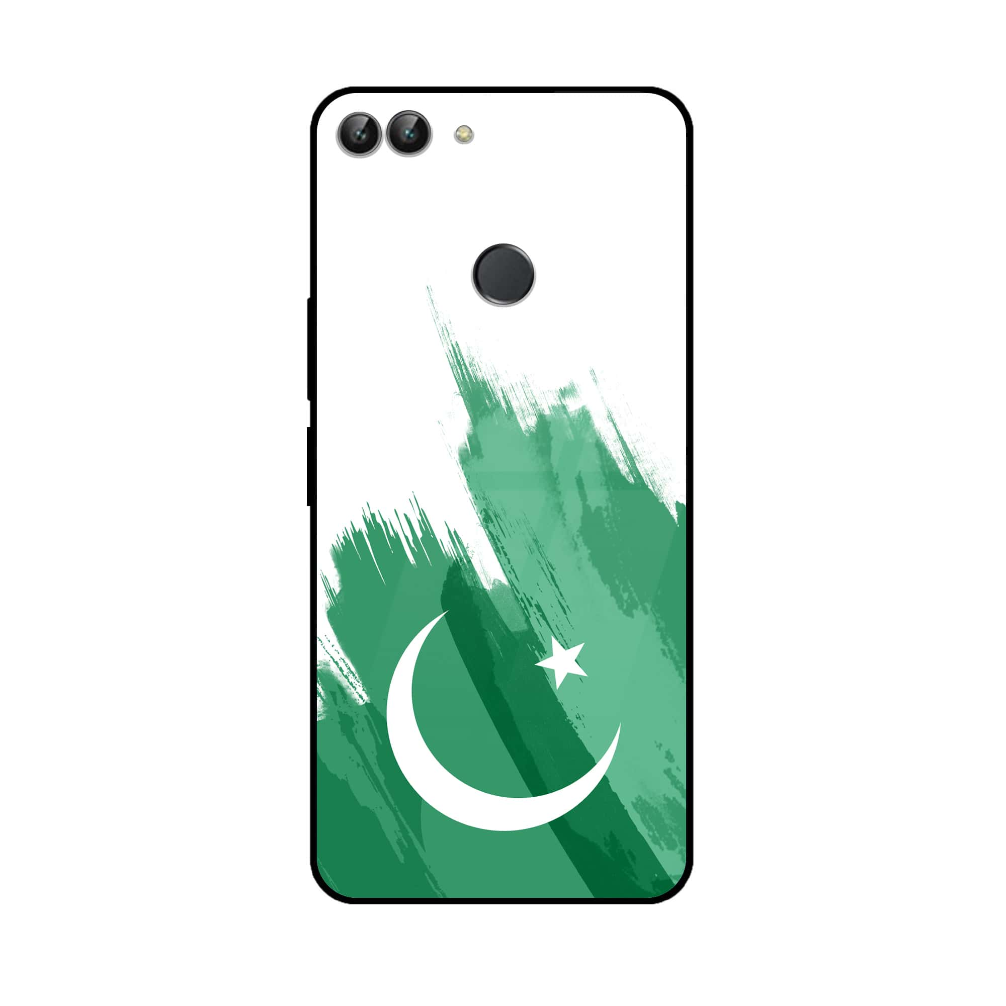 Huawei P Smart - Pakistani Flag Series - Premium Printed Glass soft Bumper shock Proof Case