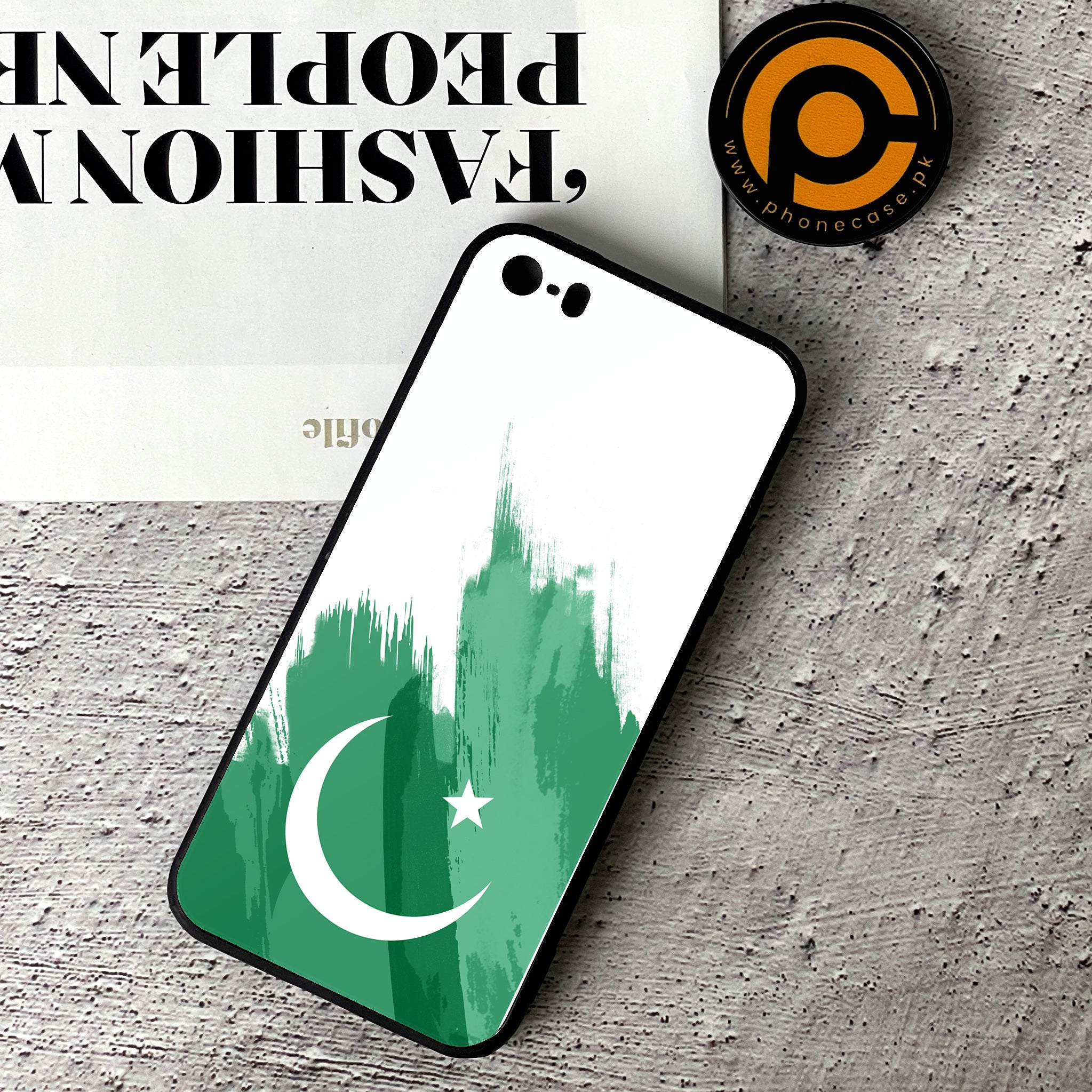 iPhone 5/5c/5s - Pakistani Flag Series - Premium Printed Glass soft Bumper shock Proof Case