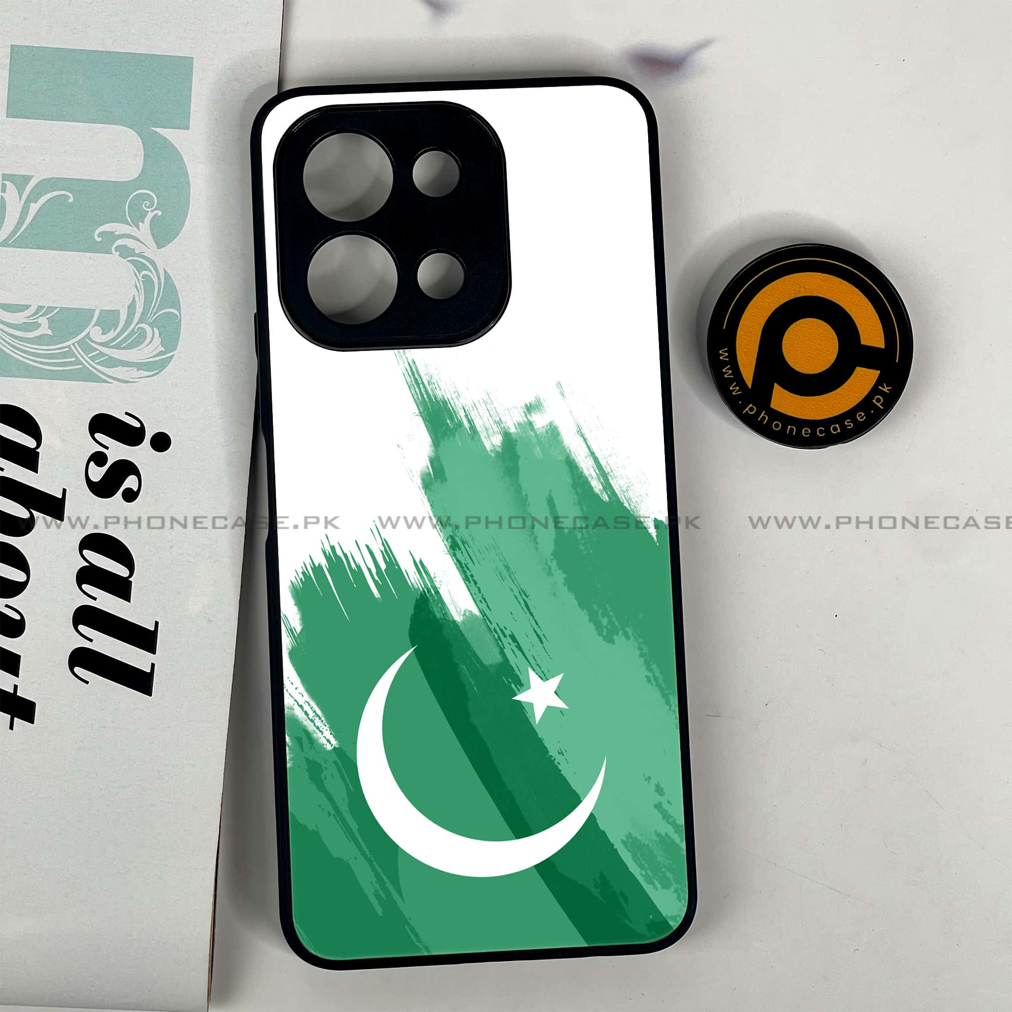 Vivo Y28 - Pakistani Flag Series - Premium Printed Glass soft Bumper shock Proof Case