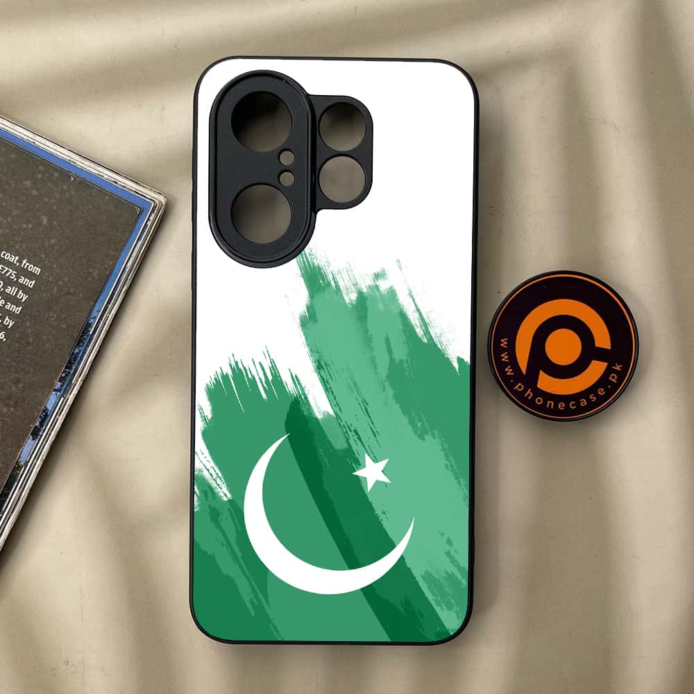 Vivo X200 FE - Pakistani Flag Series - Premium Metal Printed soft Bumper Shock Proof Case