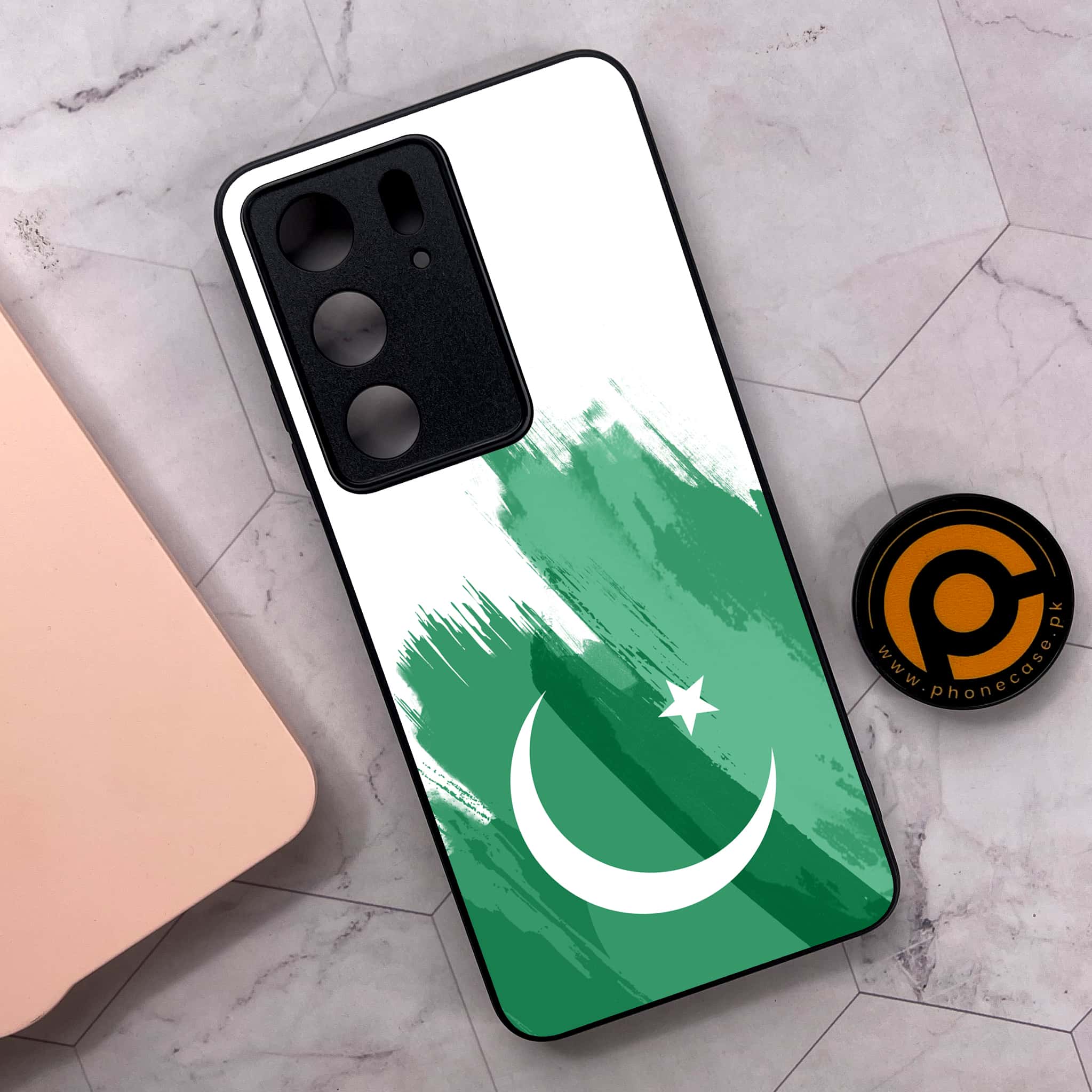 Realme C75x 4G - Pakistani Flag Series - Premium Metal Printed soft Bumper shock Proof Case