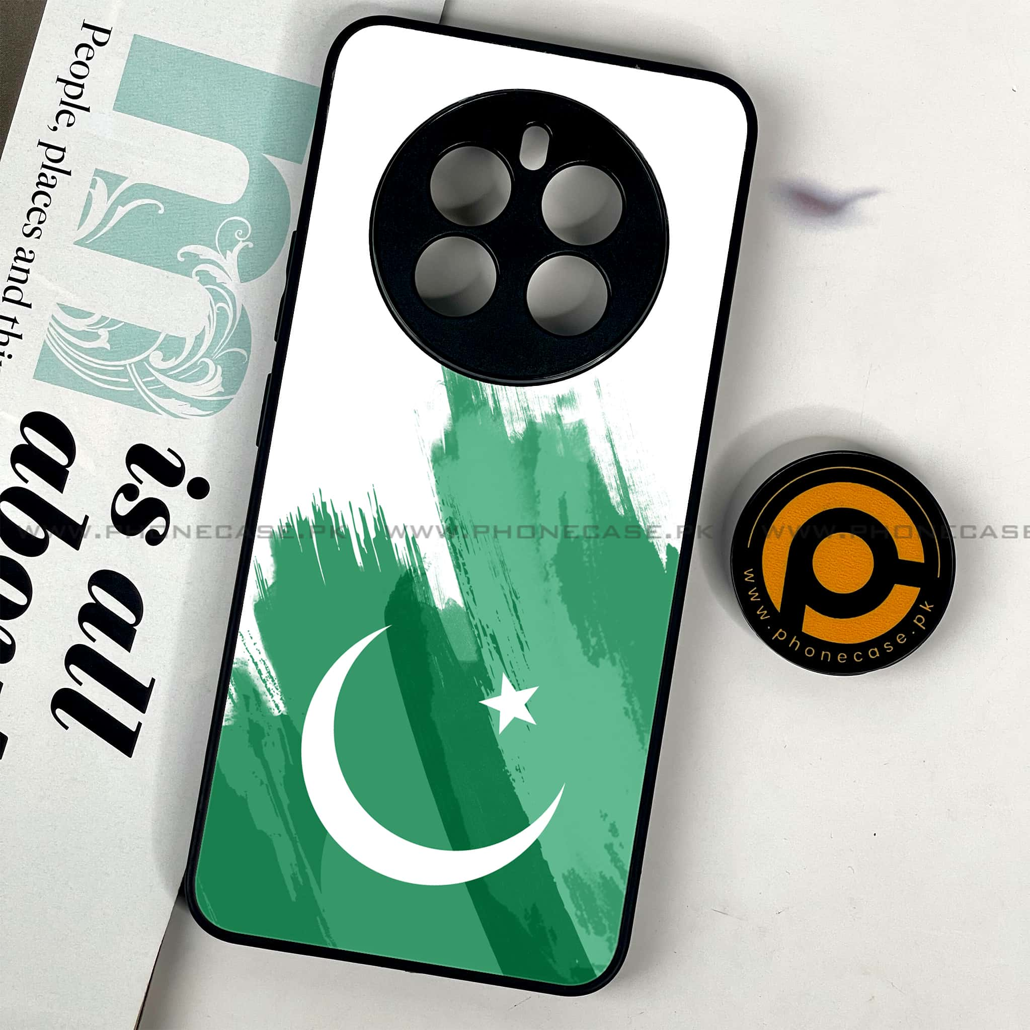 Realme 12 - Pakistani Flag Series - Premium Printed Glass soft Bumper shock Proof Case