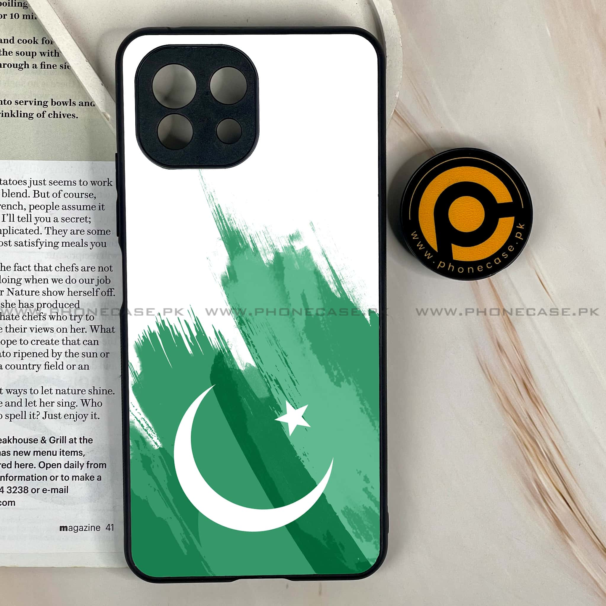 Mi 11 Lite - Pakistani Flag Series - Premium Printed Glass soft Bumper shock Proof Case