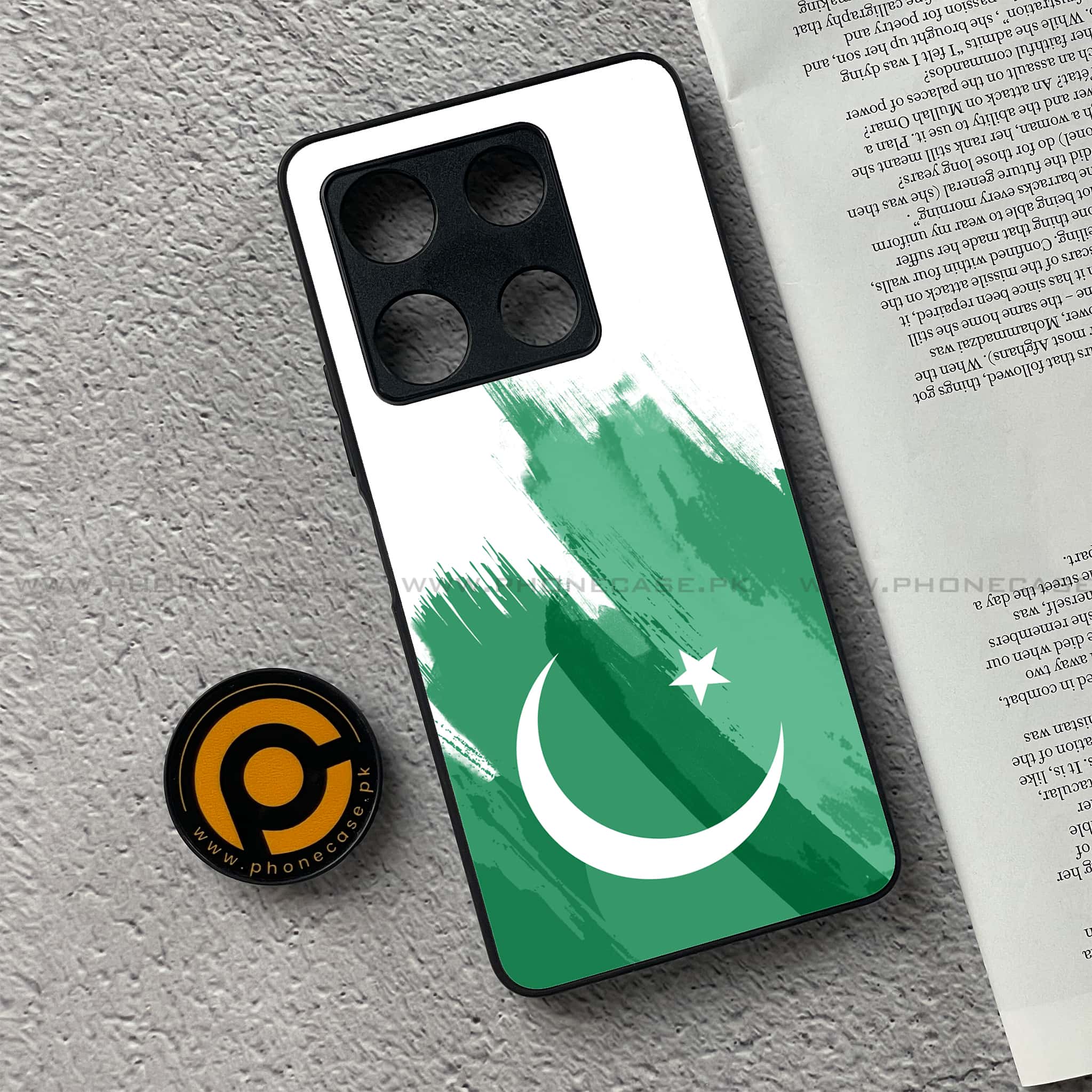 Infinix Note 30 Pro - Pakistani Flag Series - Premium Metal Printed soft Bumper shock Proof Case