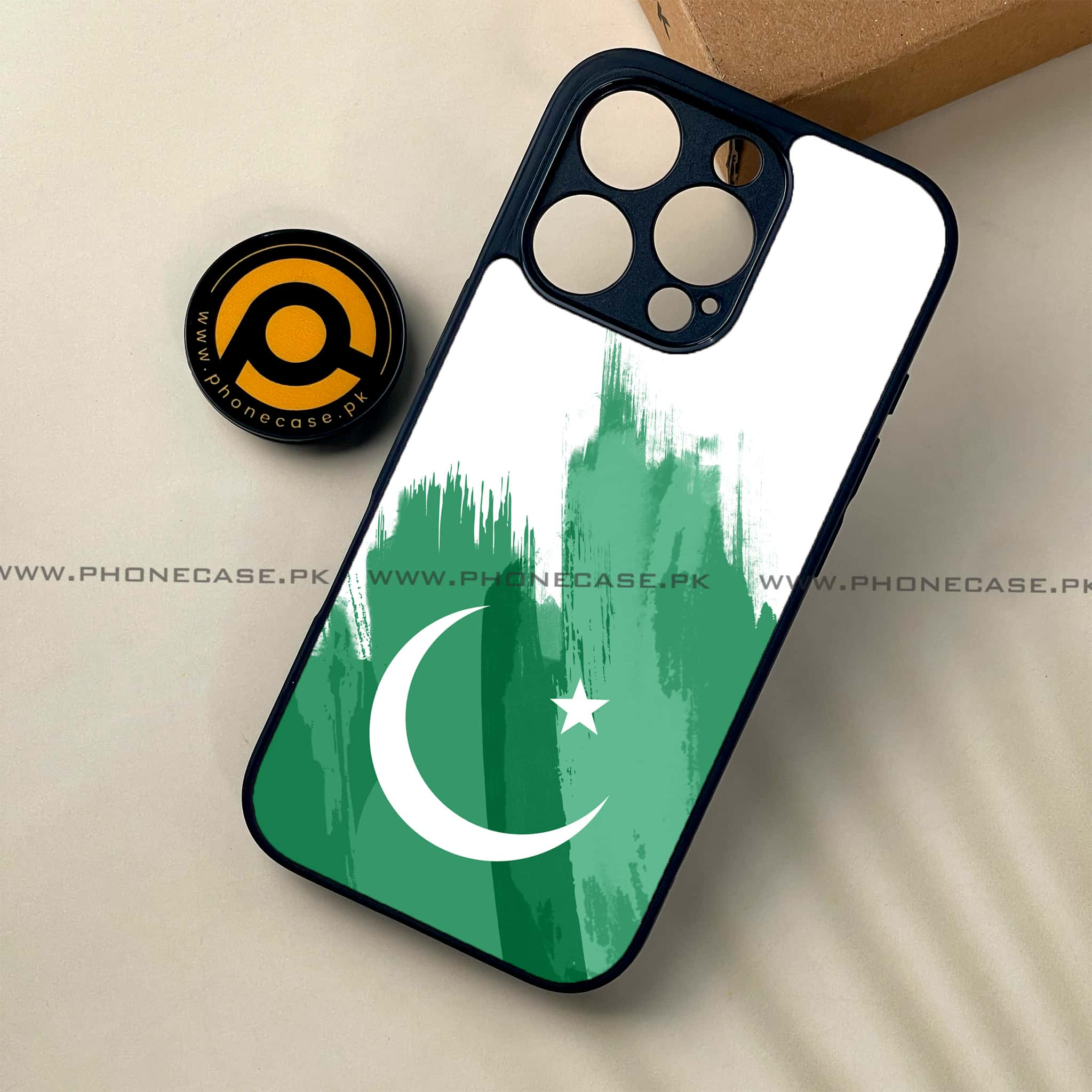 iPhone 16 Pro - Pakistani Flag Series - Premium Printed Glass soft Bumper shock Proof Case