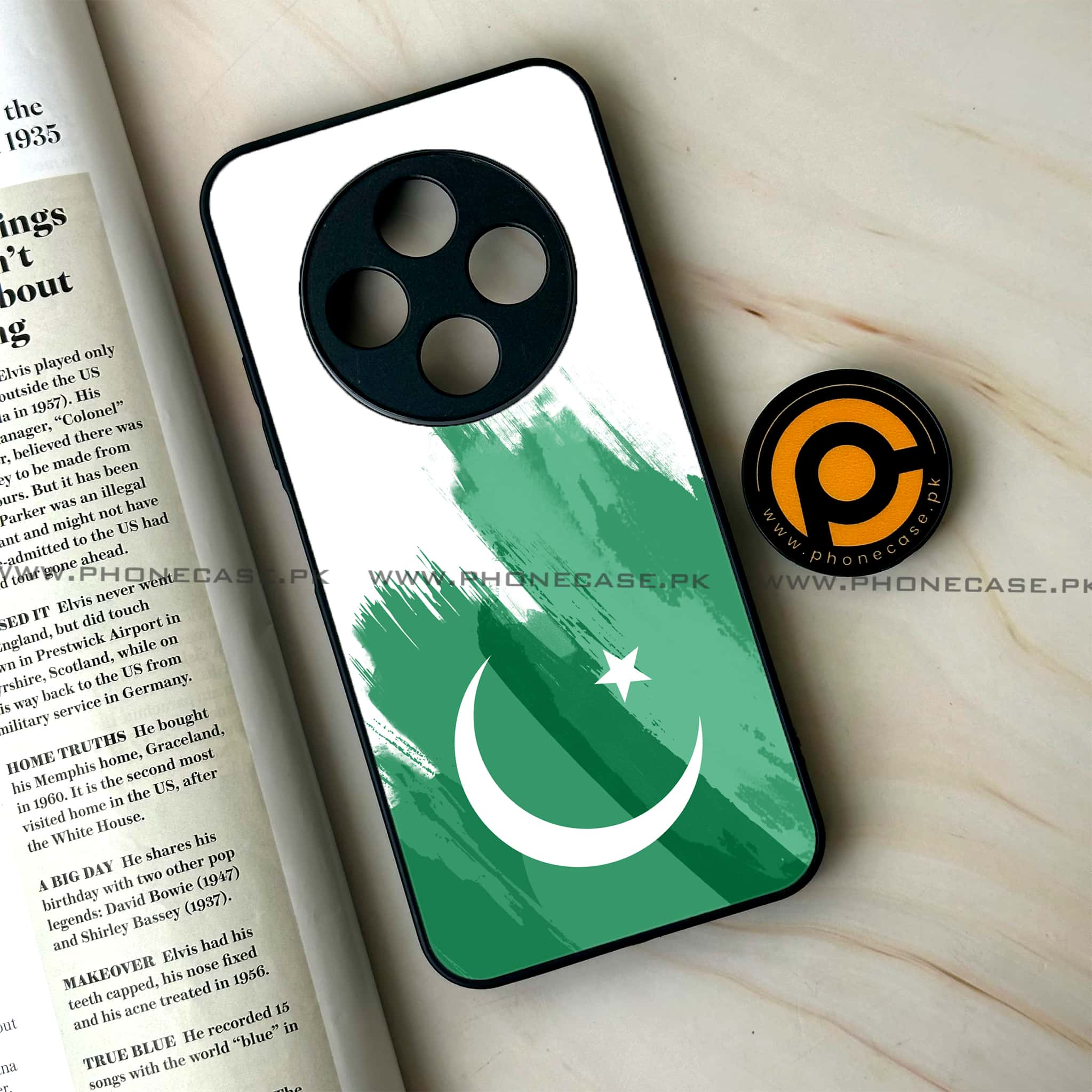 Tecno Spark 30C - Pakistani Flag Series - Premium Printed Glass soft Bumper shock Proof Case