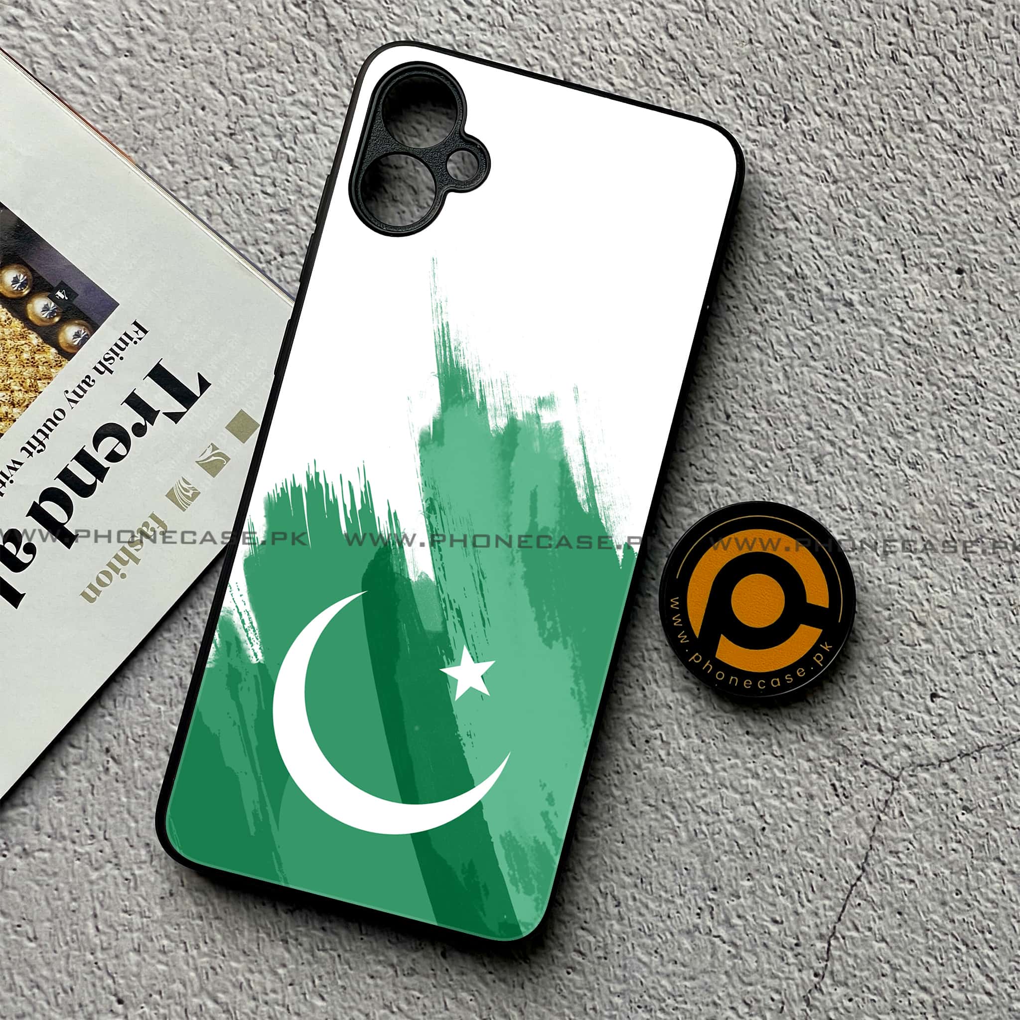 Samsung Galaxy A05 - Pakistani Flag Series - Premium Metal Printed soft Bumper shock Proof Case
