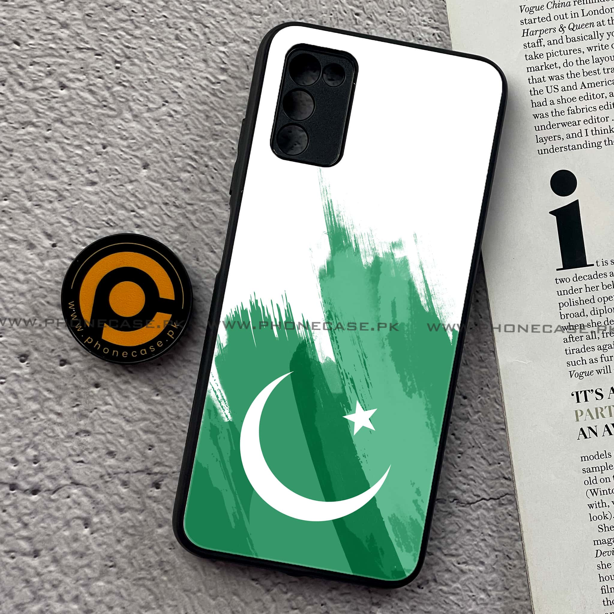 Samsung Galaxy A03s - Pakistani Flag Series - Premium Printed Metal soft Bumper shock Proof Case