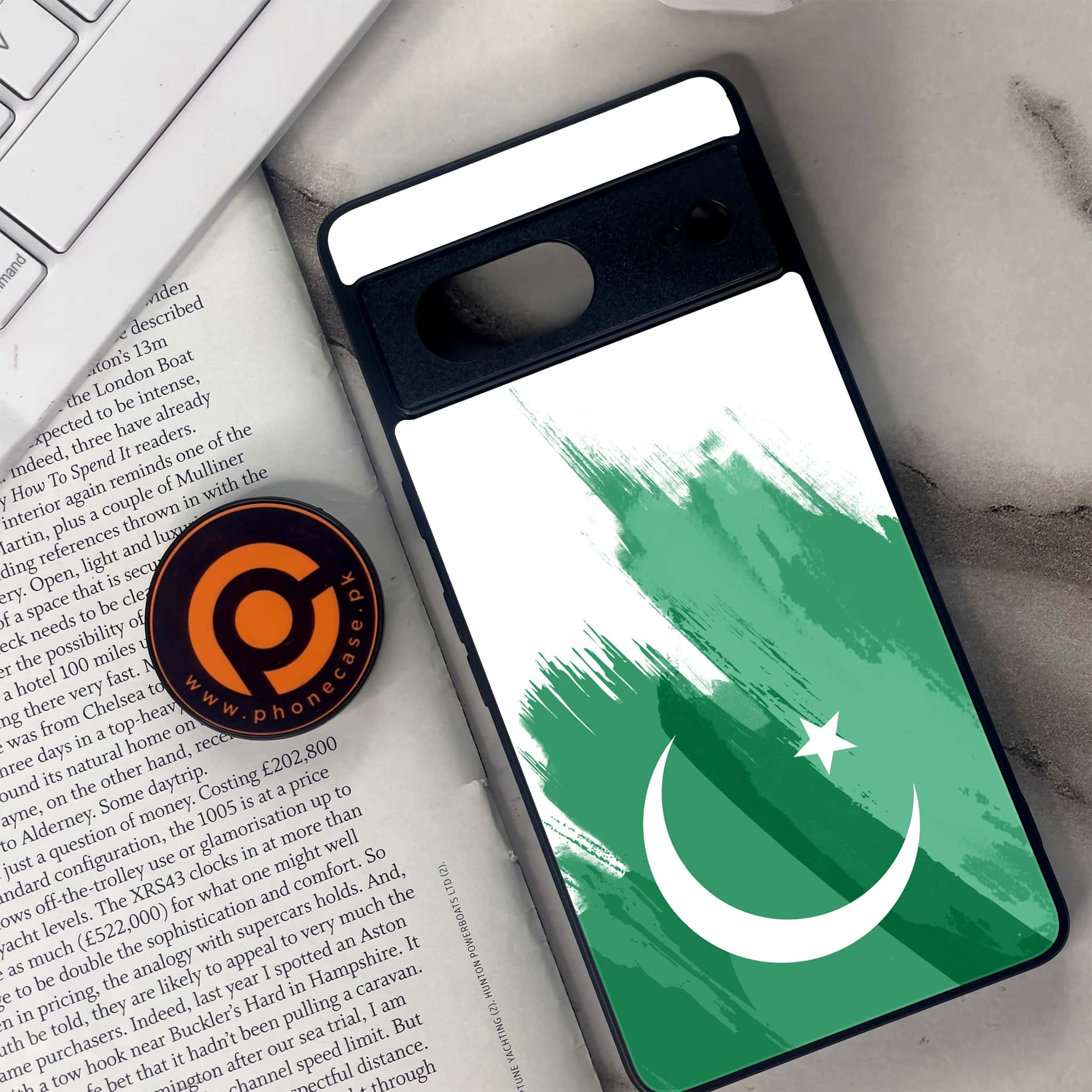 Google Pixel 7 - Pakistani Flag Series - Premium Metal Printed soft Bumper Shock Proof Case