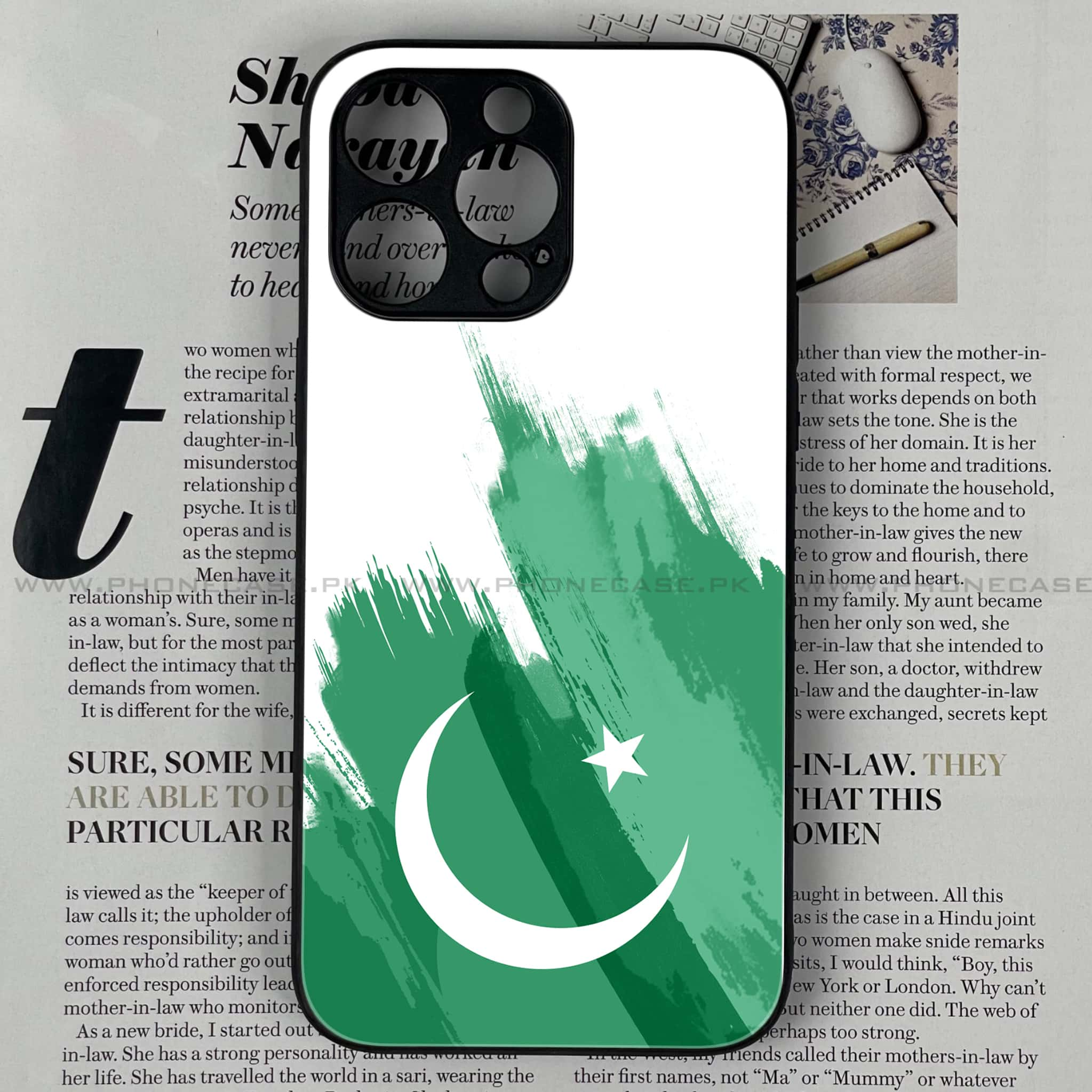 iPhone 15 Pro Max - Pakistani Flag Series - Premium Printed Glass soft Bumper shock Proof Case