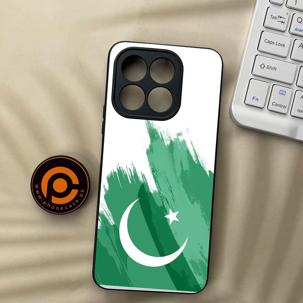 Honor X5b Plus - Pakistani Flag Series - Premium Metal  Printed soft Bumper shock Proof Case