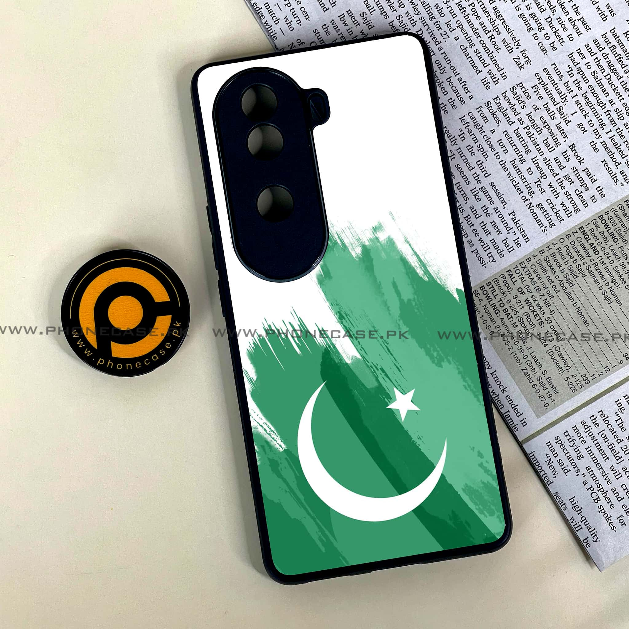 Vivo V40e - Pakistani Flag Series - Premium Printed Glass soft Bumper shock Proof Case