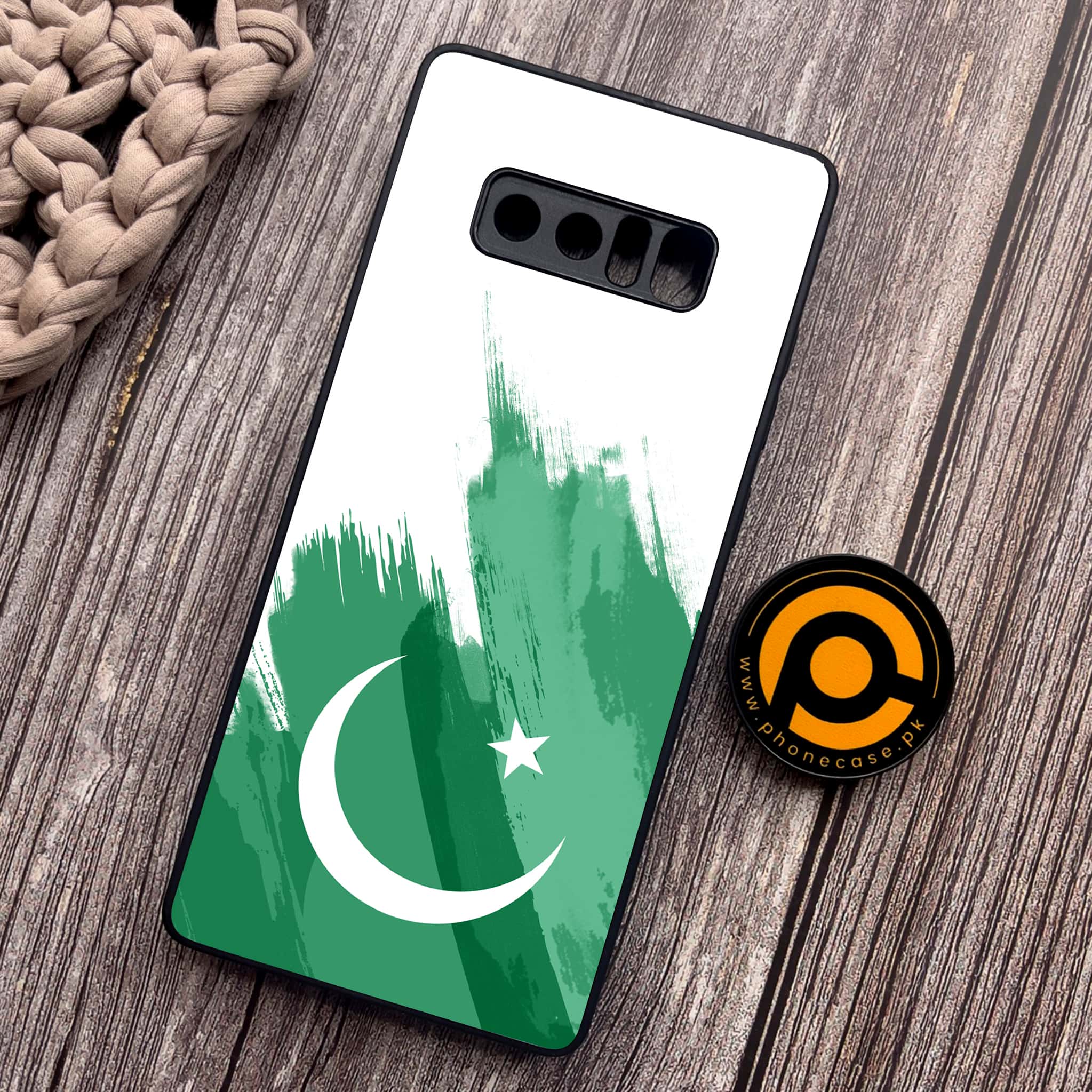 Samsung Galaxy Note 8 - Pakistani Flag Series - Premium Metal Printed soft Bumper shock Proof Case