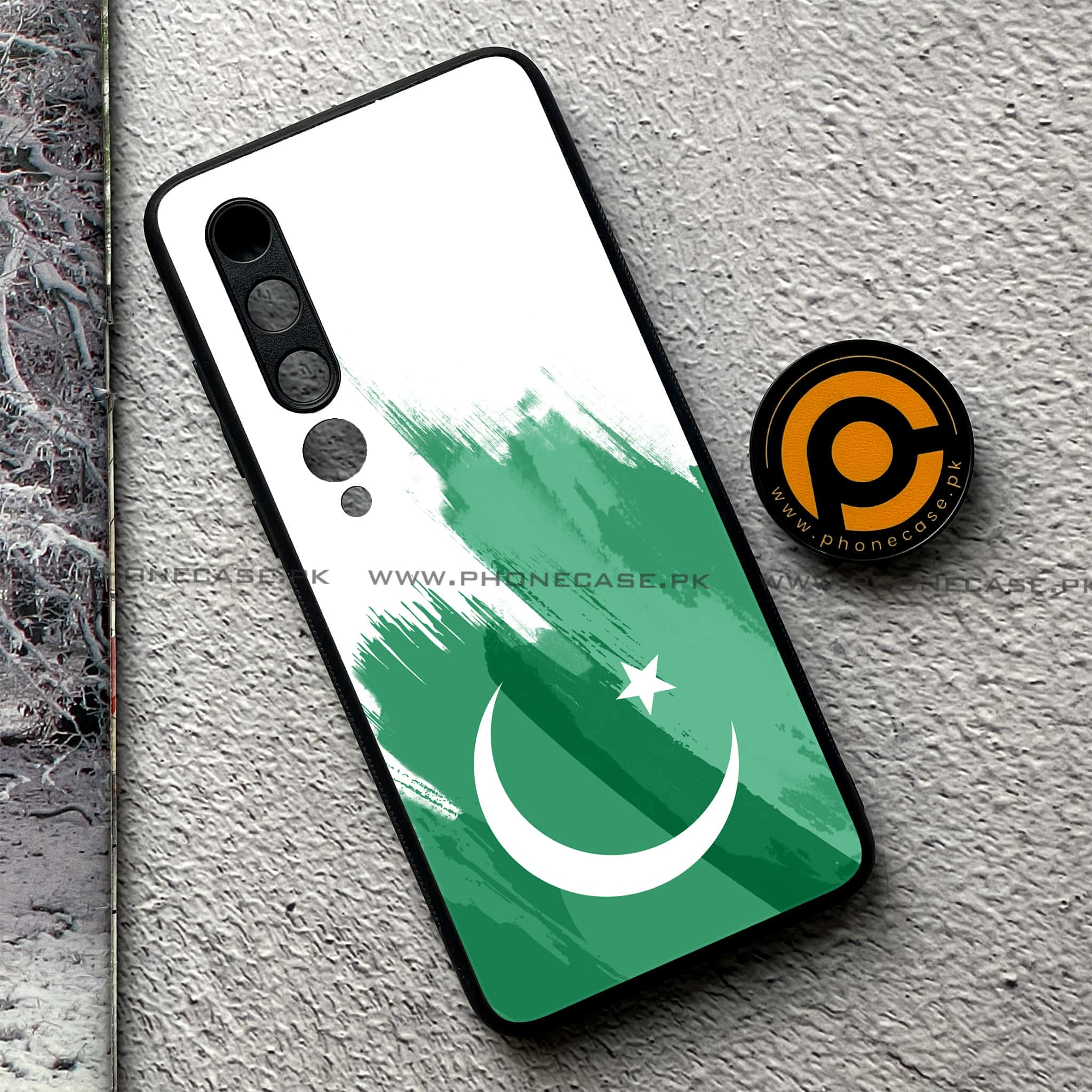 Xiaomi Mi 10 - Pakistani Flag Series - Premium Printed Glass soft Bumper shock Proof Case