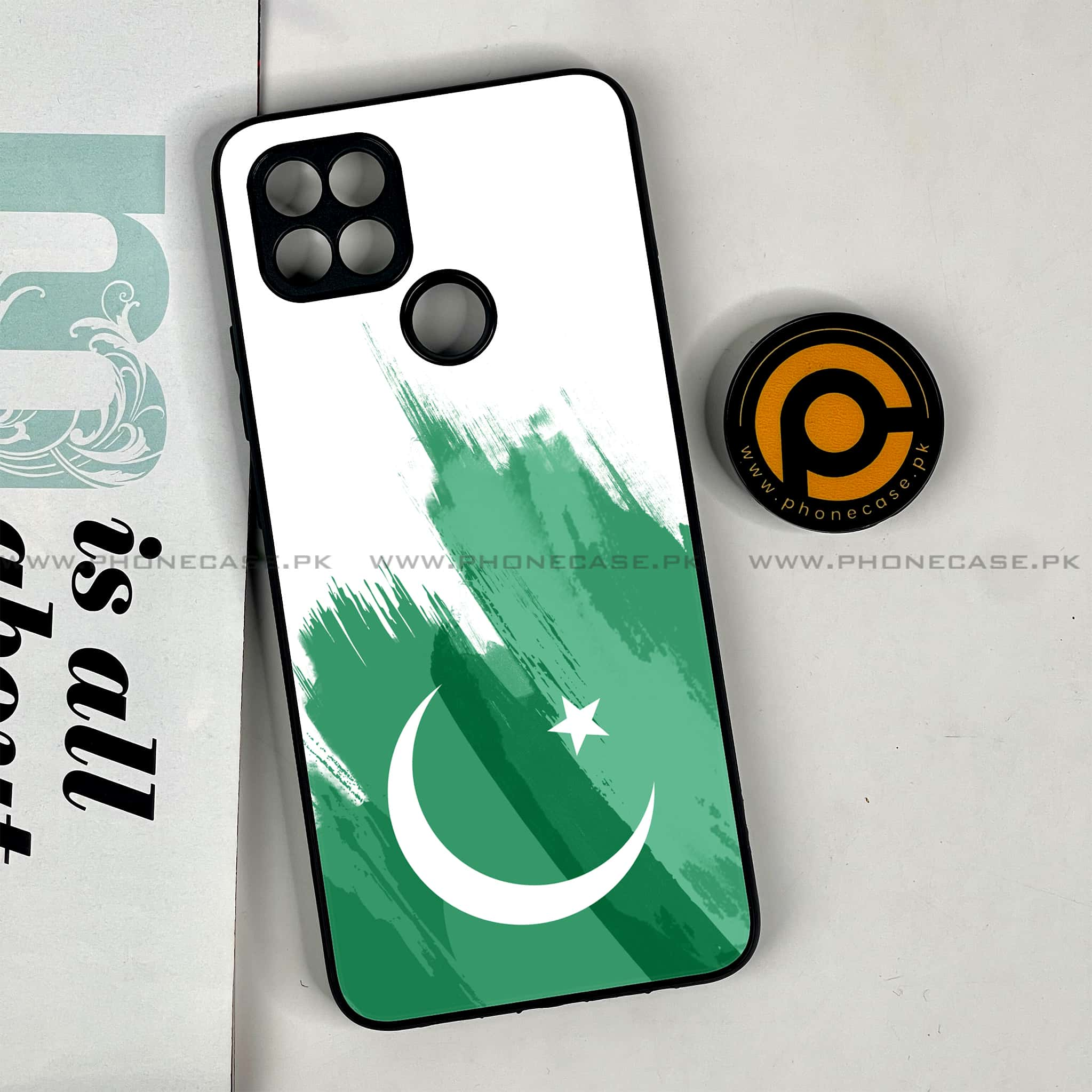 Oppo A15s - Pakistani Flag Series - Premium Printed Glass soft Bumper shock Proof Case