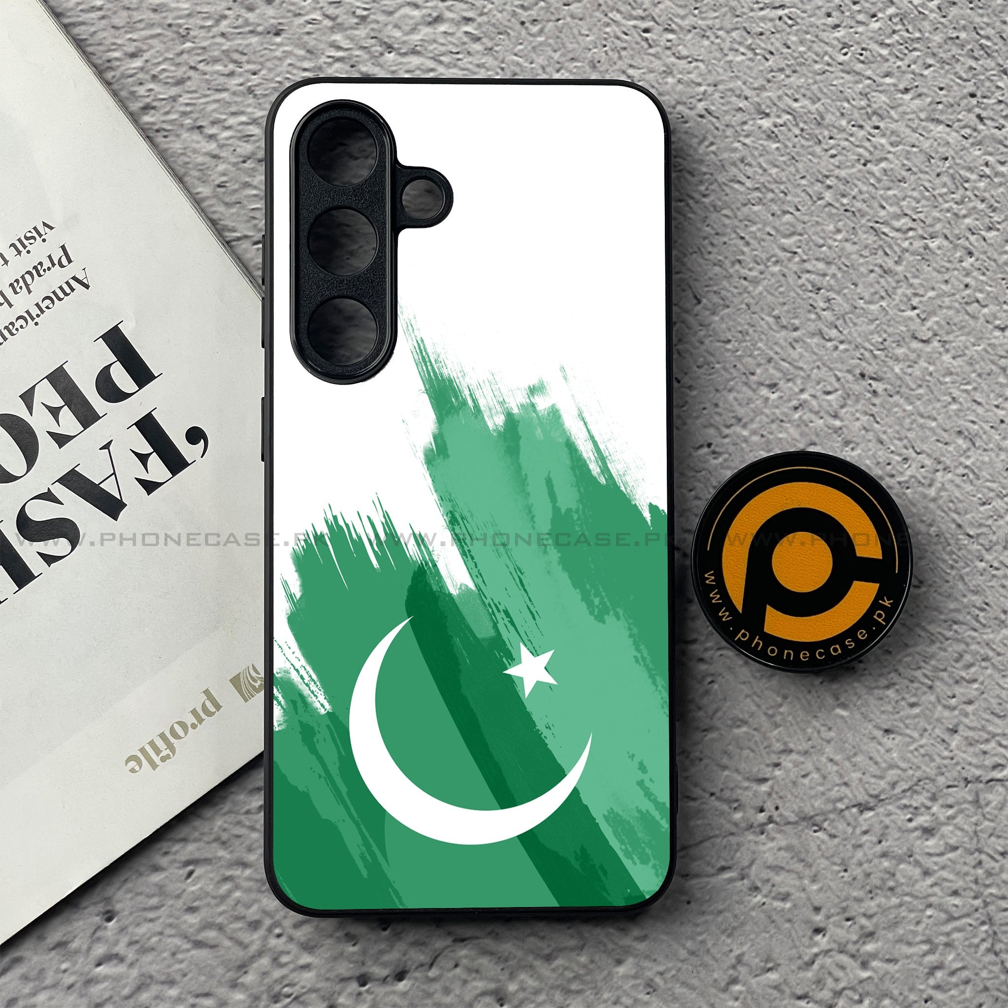 Samsung Galaxy S25 FE - Pakistani Flag Series - Premium Metal Printed soft Bumper shock Proof Case