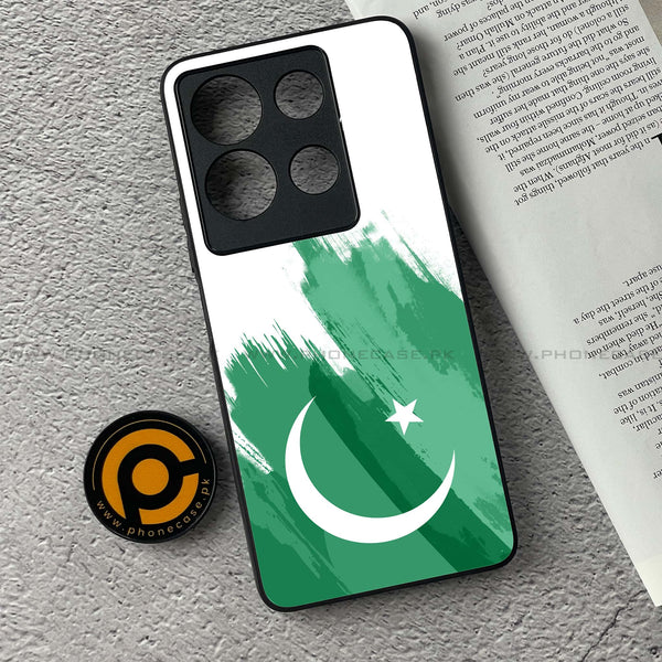 Infinix Note 30 - Pakistani Flag Design 8- Premium Printed Glass soft Bumper shock Proof Case CS-26761