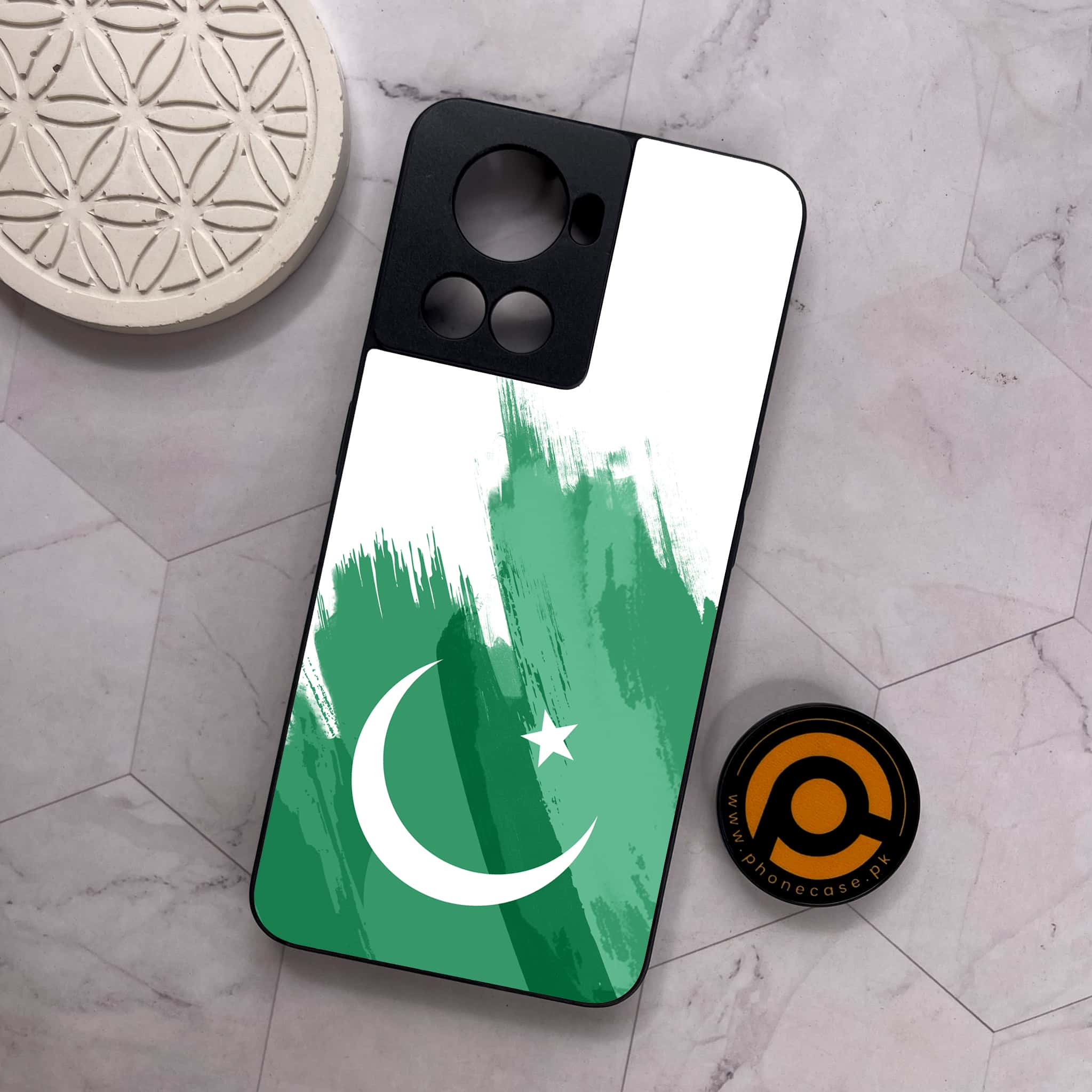 OnePlus 10R -   Pakistani Flag Series  -  Premium Metal Printed soft Bumper shock Proof Case