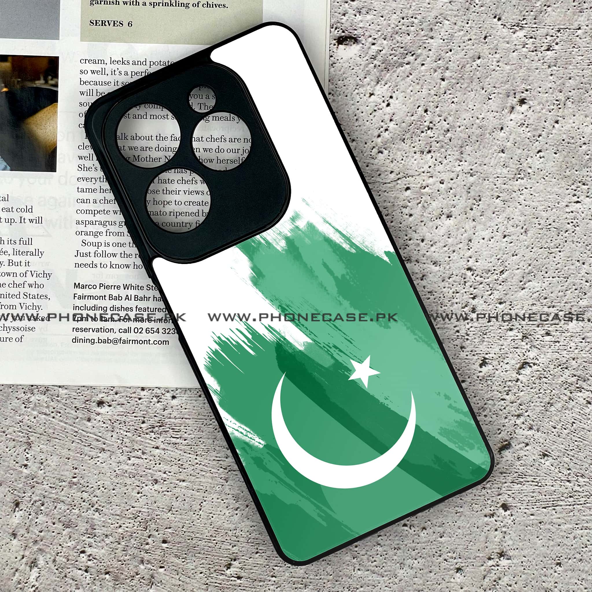 Infinix Hot 40 - Pakistani Flag Series - Premium Metal Printed soft Bumper shock Proof Case