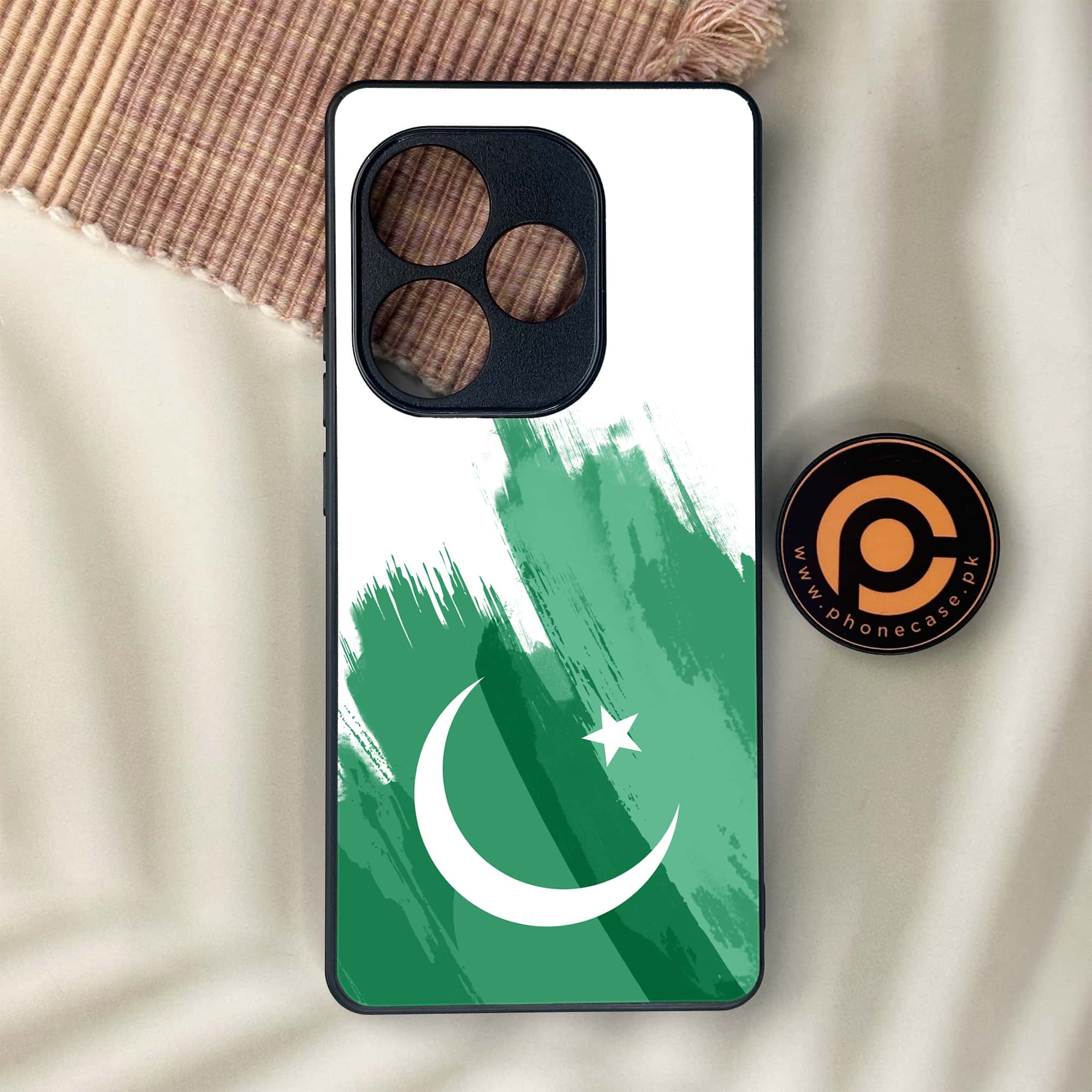 Realme GT 6 - Pakistani Flag Series - Premium Metal Printed soft Bumper shock Proof Case