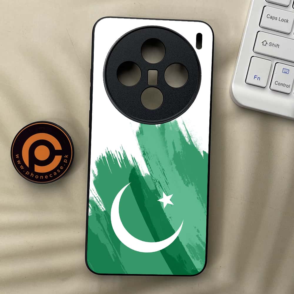 Vivo X200 - Pakistani Flag Series - Premium Metal  Printed soft Bumper shock Proof Case