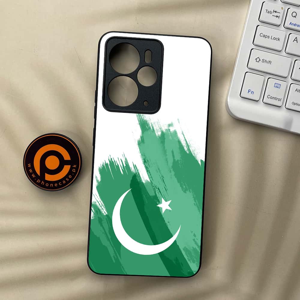 Realme 14 5G - Pakistani Flag Series - Premium Metal Printed soft Bumper Shock Proof Case