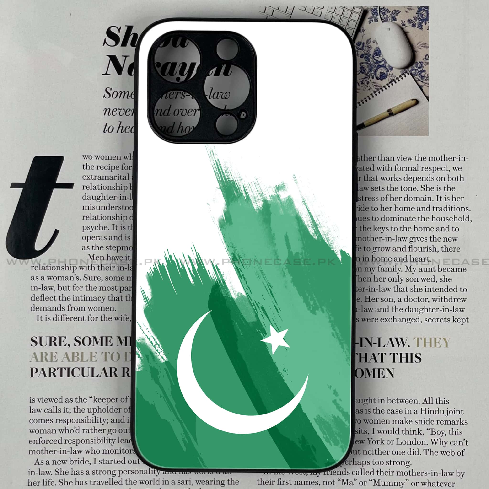 iPhone 13 Pro Max - Pakistani Flag Series - Premium Metal Printed soft Bumper shock Proof Case