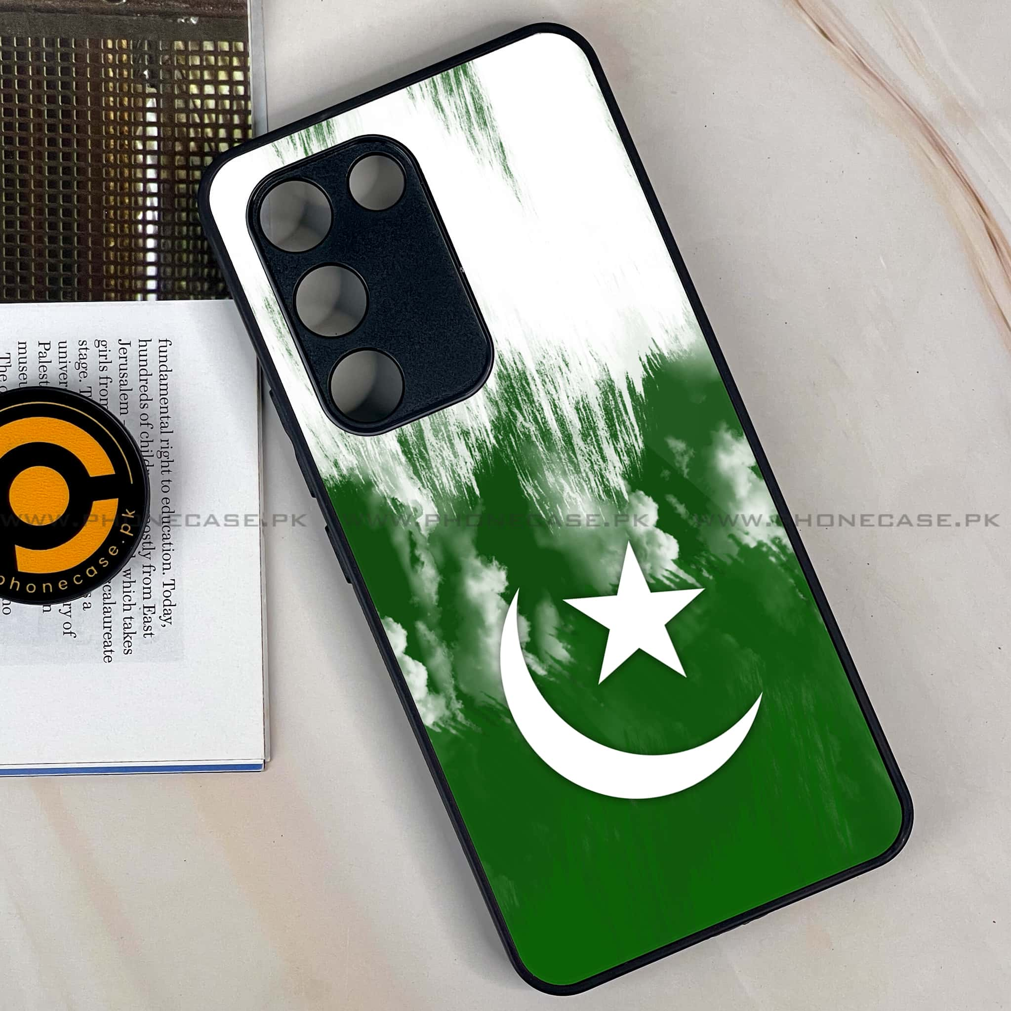 Vivo Y100 - Pakistani Flag Series - Premium Printed Glass soft Bumper shock Proof Case