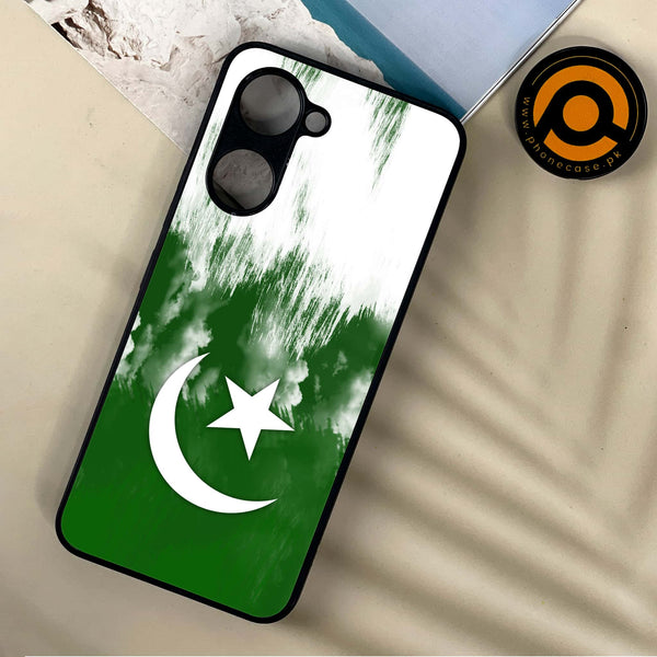 Vivo Y03 / Y18 / Y03T - Pakistani Flag  Design 9 - Premium Printed Metal soft Bumper shock Proof Case CS-34757