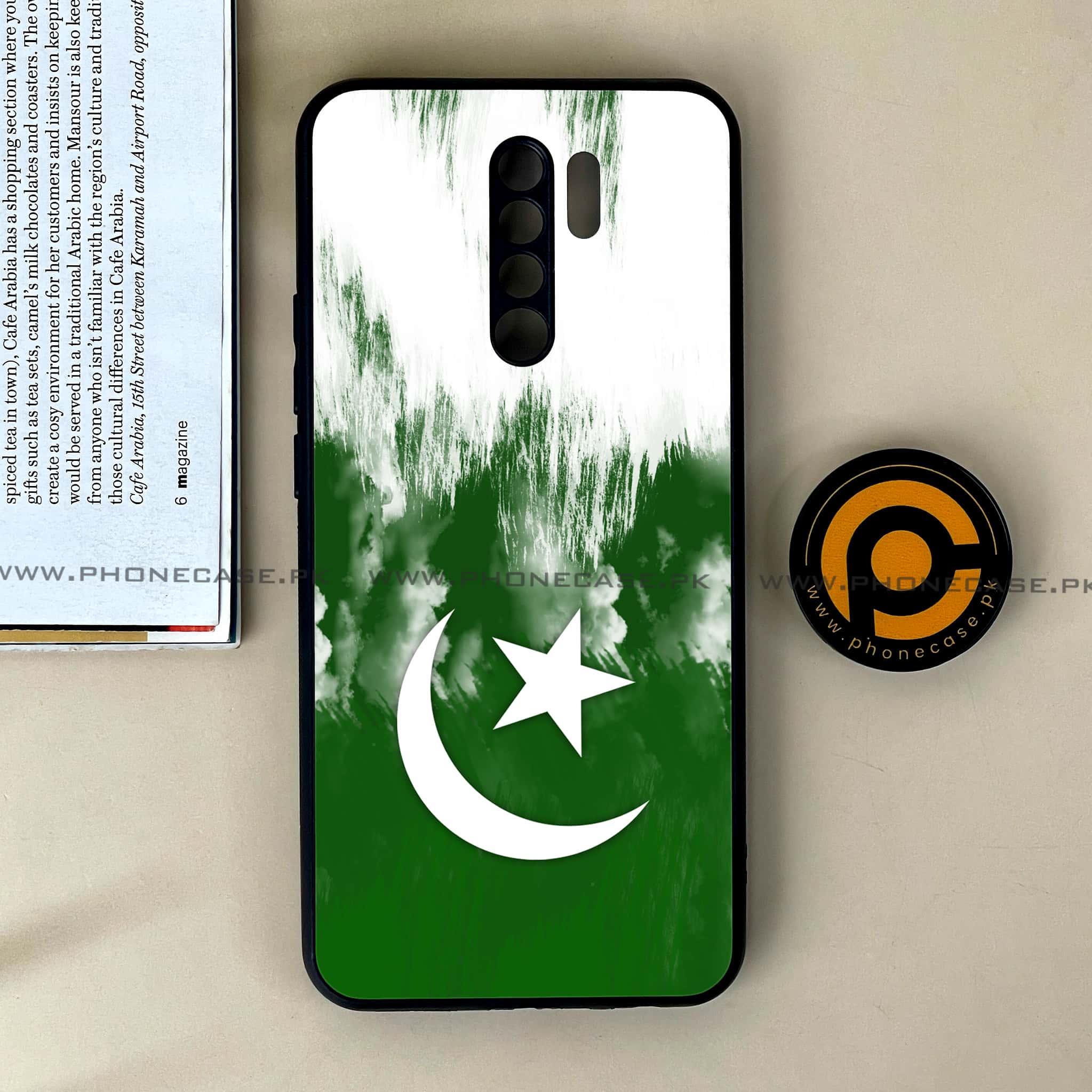 Xiaomi Redmi 9 - Pakistani Flag Series - Premium Printed Glass soft Bumper shock Proof Case