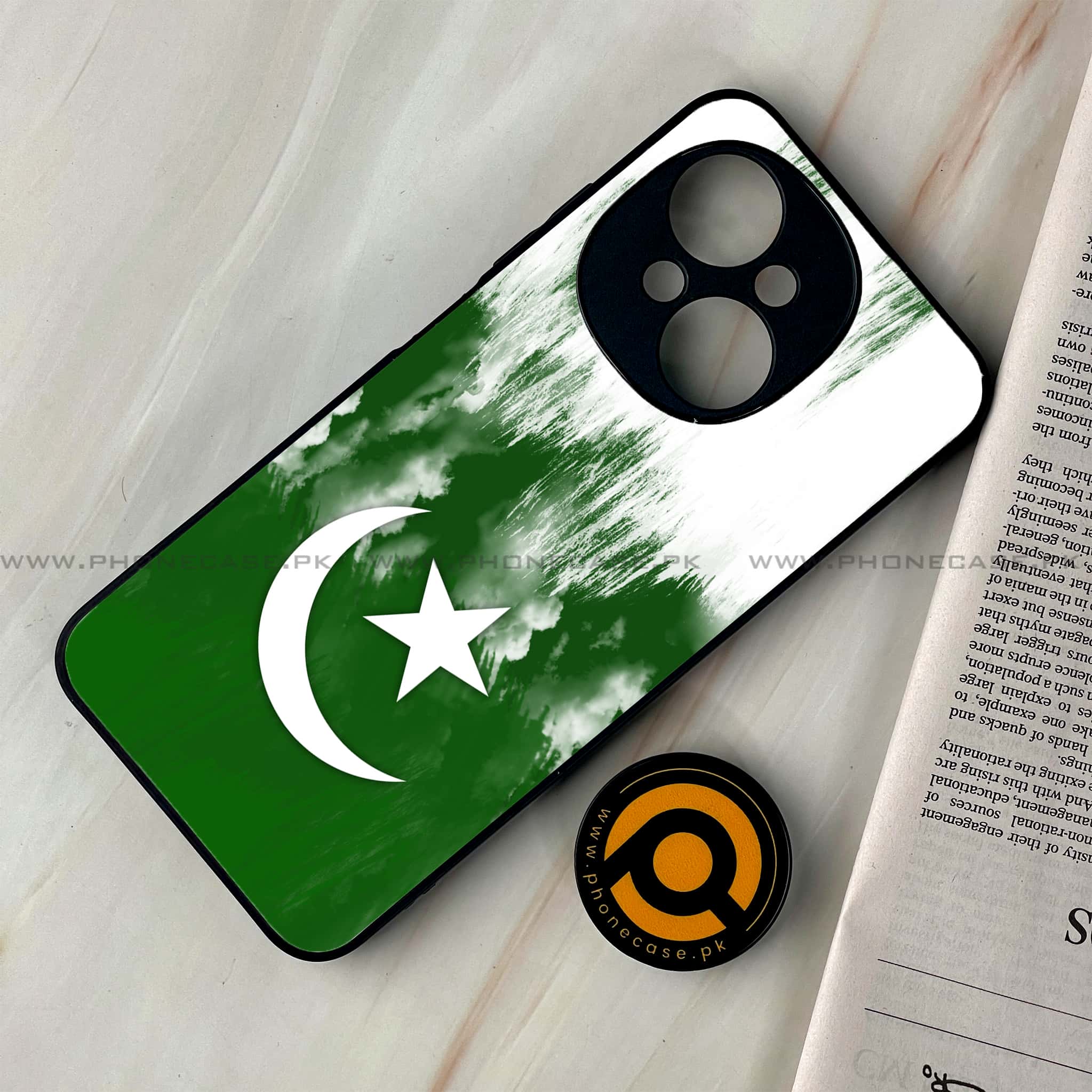 Tecno Spark Go 1 - Pakistani Flag Series - Premium Printed Glass soft Bumper shock Proof Case