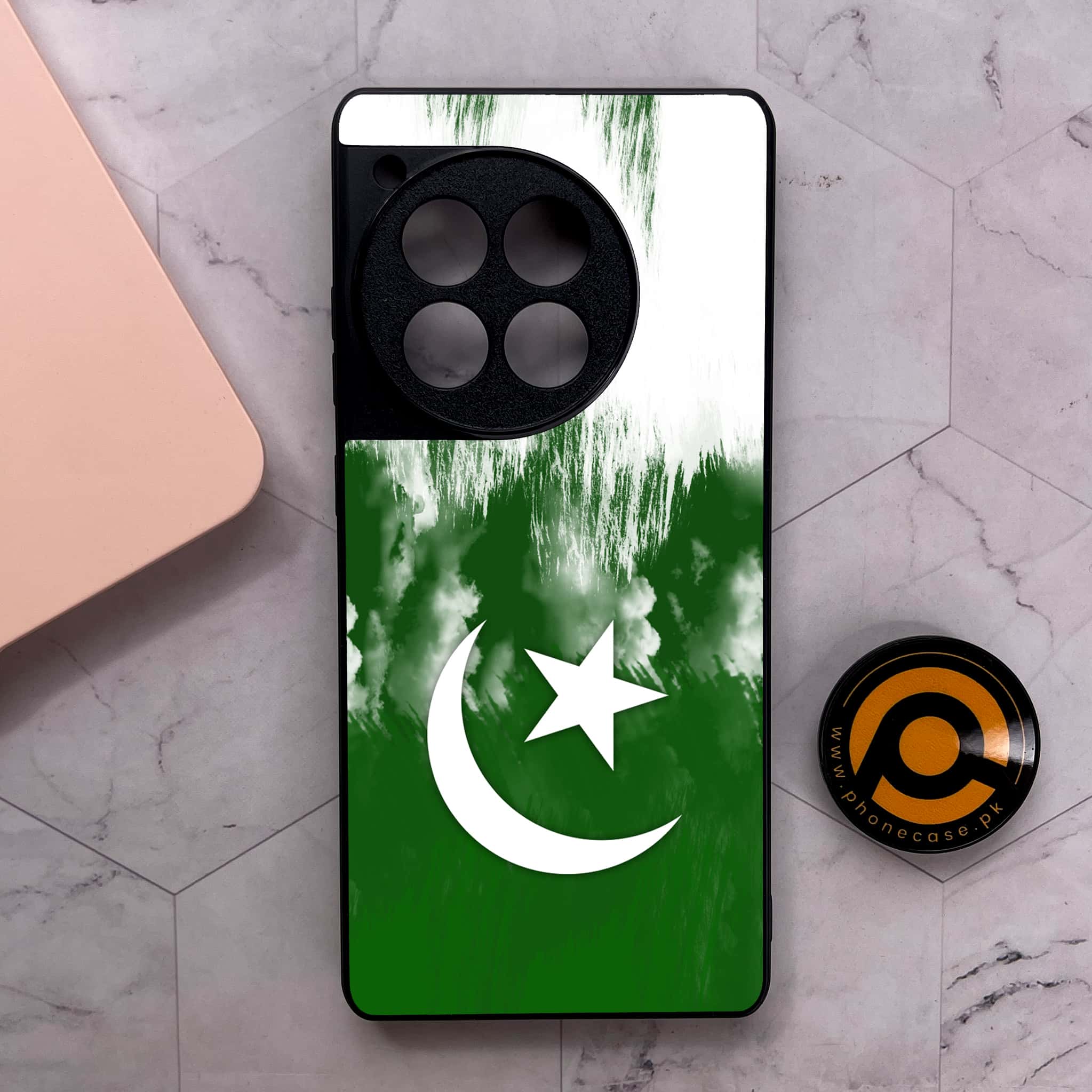 OnePlus 12R - Pakistani Flag Series - Premium Metal Printed soft Bumper shock Proof Case