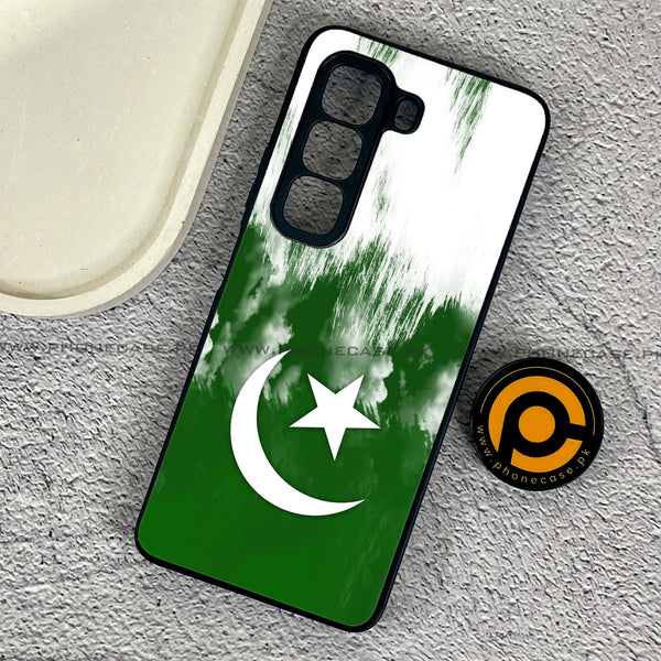 Infinix Hot 50 Pro - Pakistani Flag Design 9  - Premium Metal Printed soft Bumper shock Proof Case  CS-35275