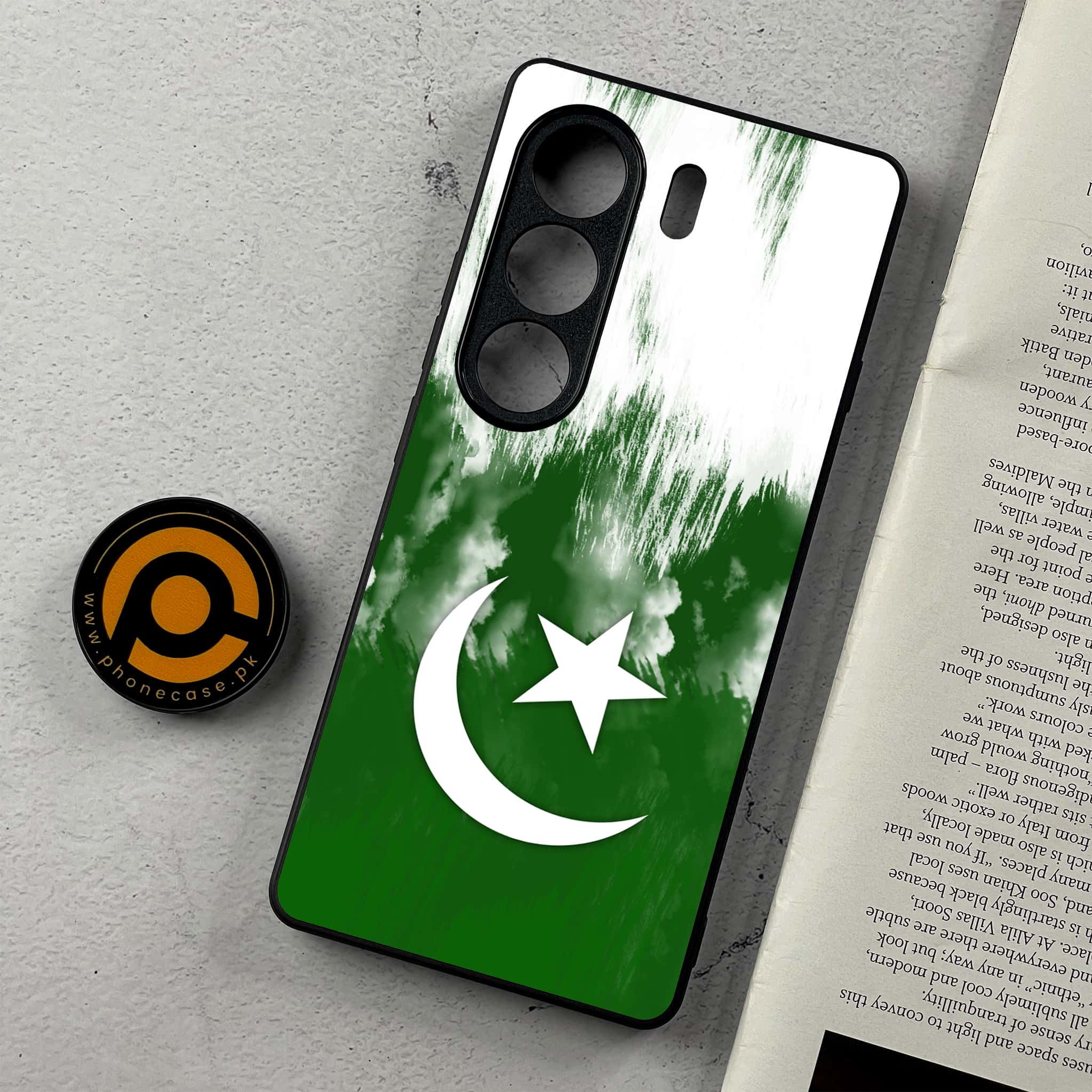 Tecno Camon 40 Pro - Pakistani Flag Series - Premium Metal Printed Soft Bumper Shockproof Case