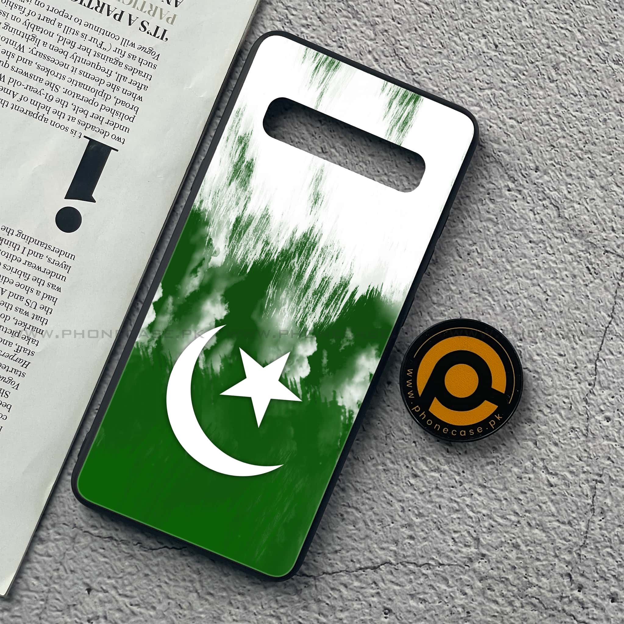 Samsung Galaxy S10 5G - Pakistani Flag Series - Premium Printed Glass soft Bumper shock Proof Case