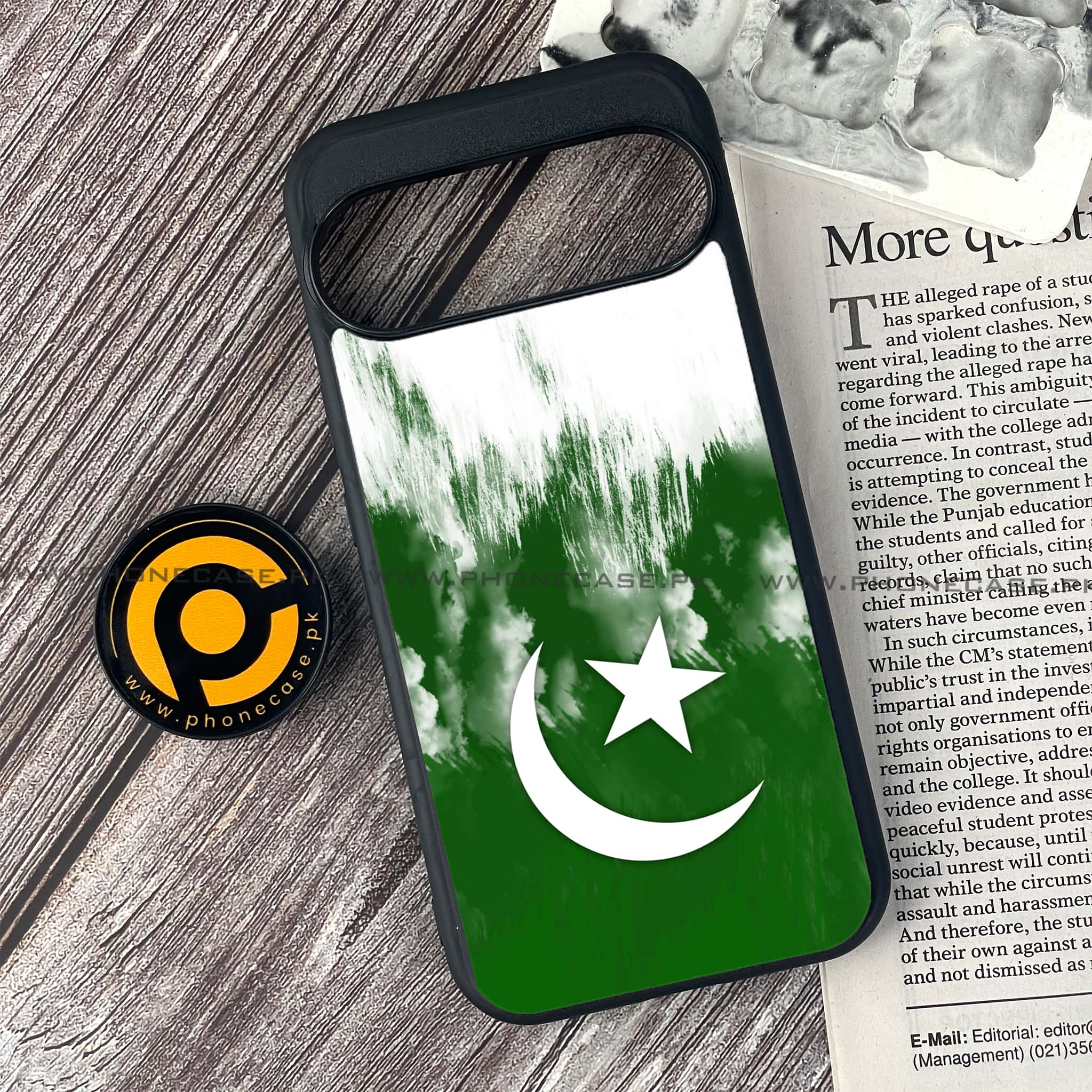 Google Pixel 9 - Pakistani Flag Series - Premium Printed Glass soft Bumper shock Proof Case