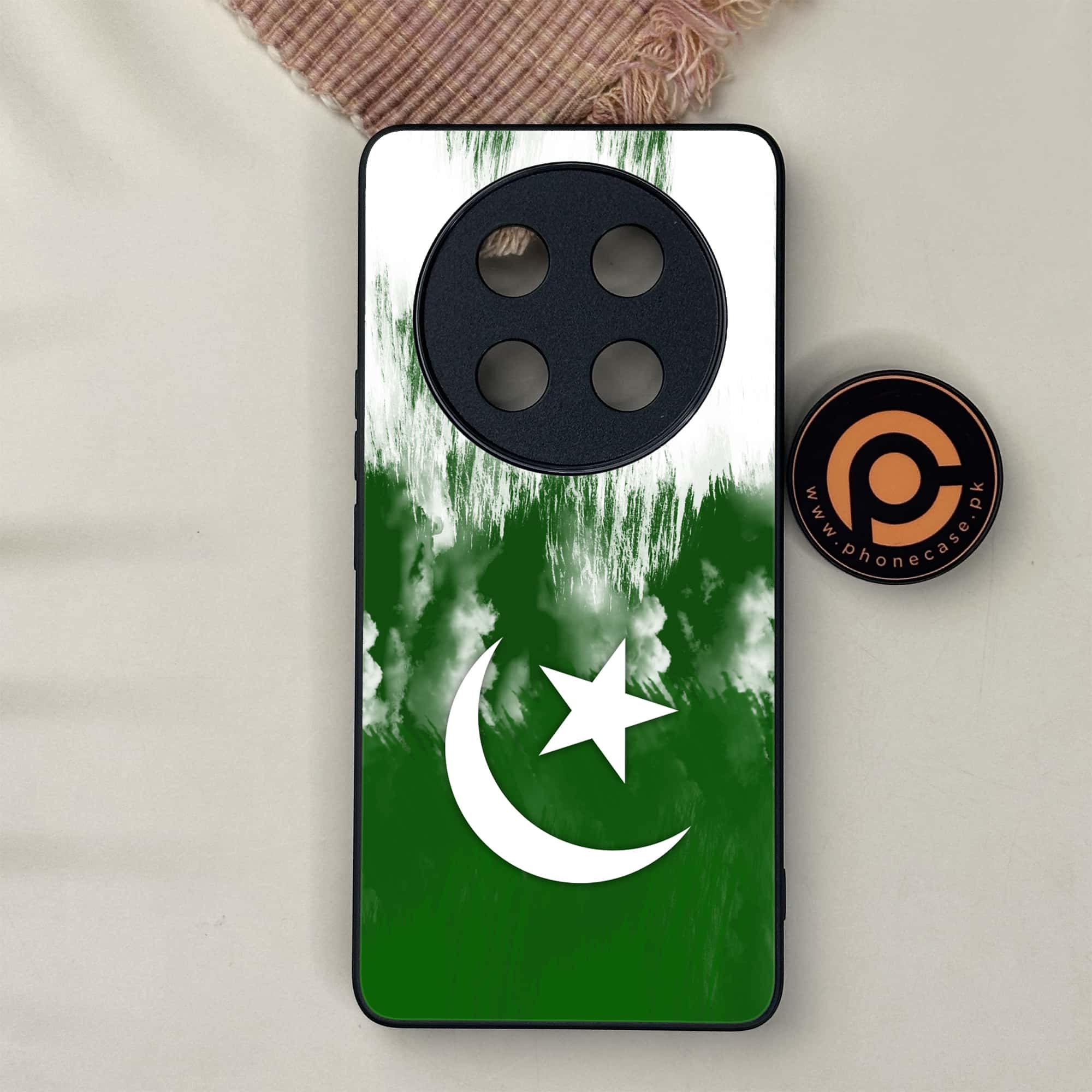 Honor X9c 5G - Pakistani Flag Series - Premium Metal Printed soft Bumper shock Proof Case