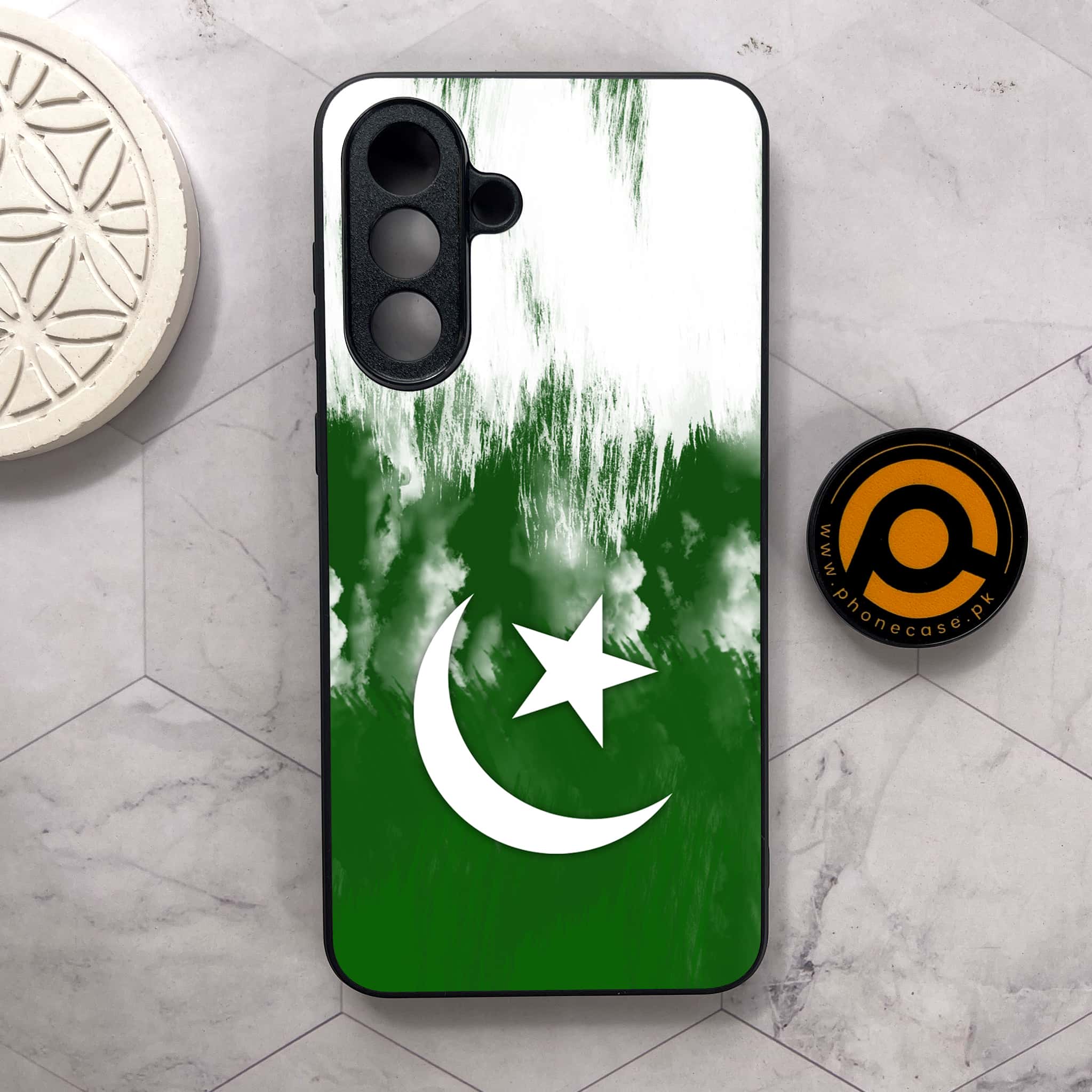 Samsung Galaxy A36 5G - Pakistani Flag Series - Premium Metal Printed soft Bumper shock Proof Case