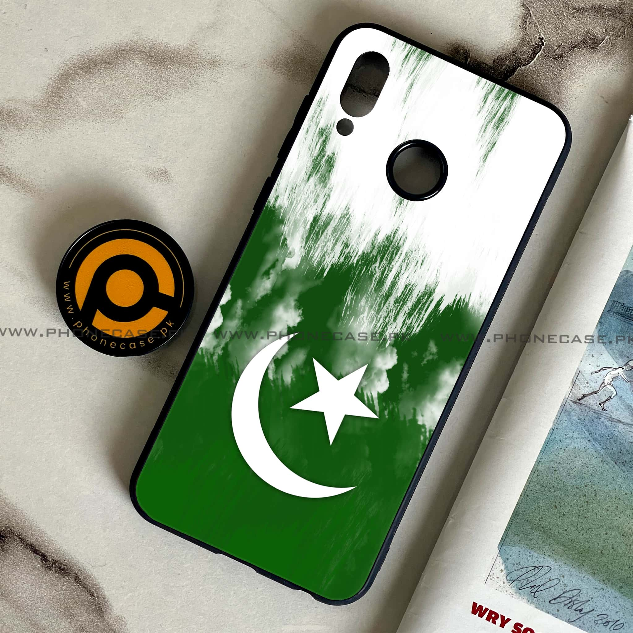 Huawei Honor Play - Pakistani Flag Series - Premium Printed Glass soft Bumper shock Proof Case