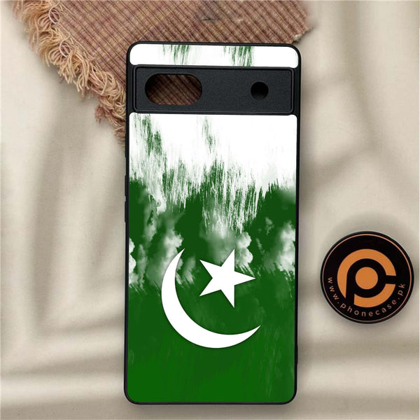 Google Pixel 6A - Pakistani Flag Series - Premium Metal Printed soft Bumper Shock Proof Case