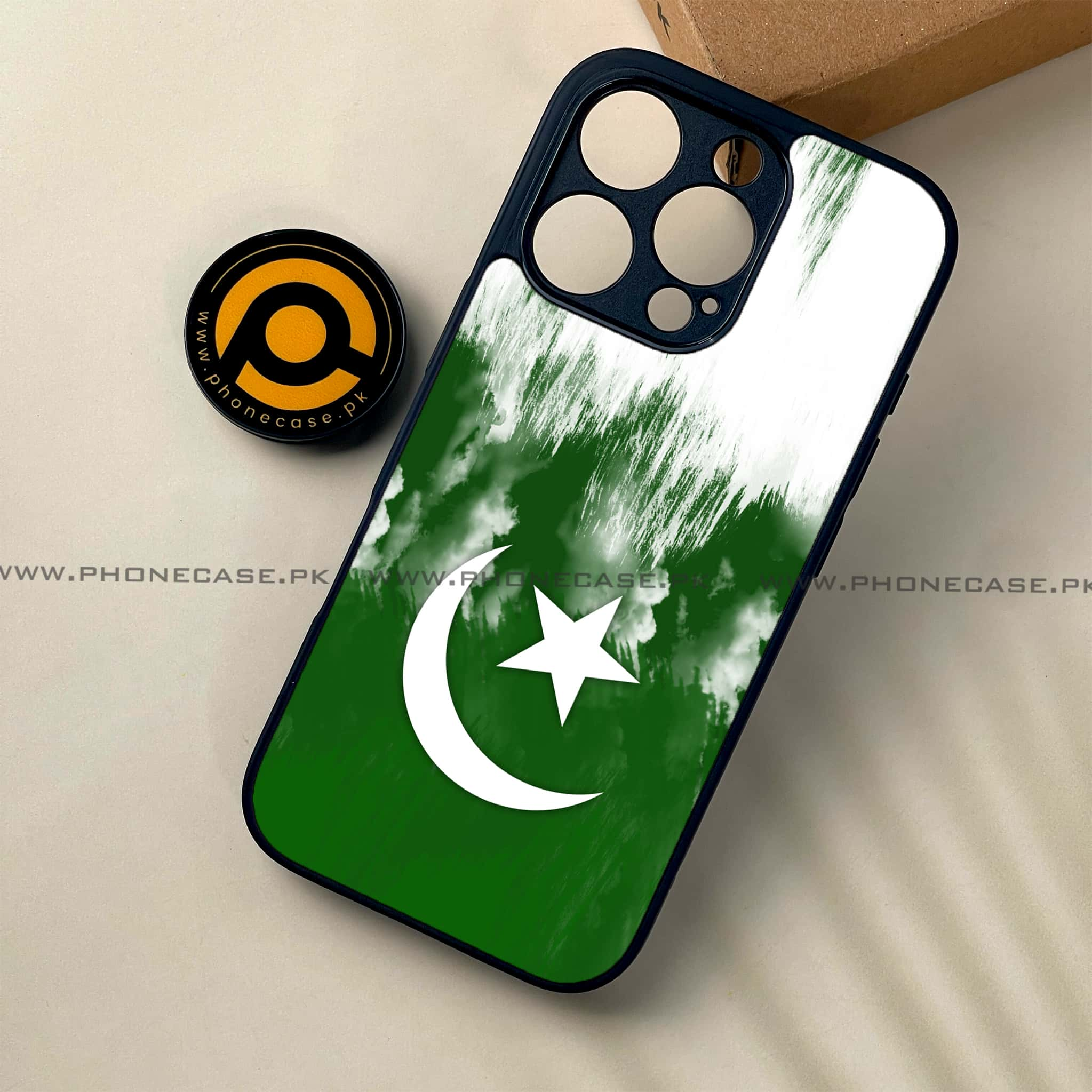 iPhone 16 Pro - Pakistani Flag Series - Premium Printed Glass soft Bumper shock Proof Case