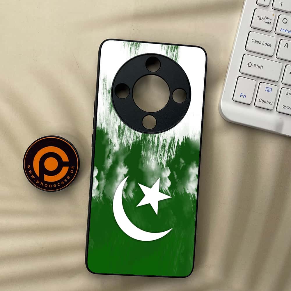 HONOR X9b 5G - Pakistani Flag Series - Premium Metal  Printed soft Bumper shock Proof Case