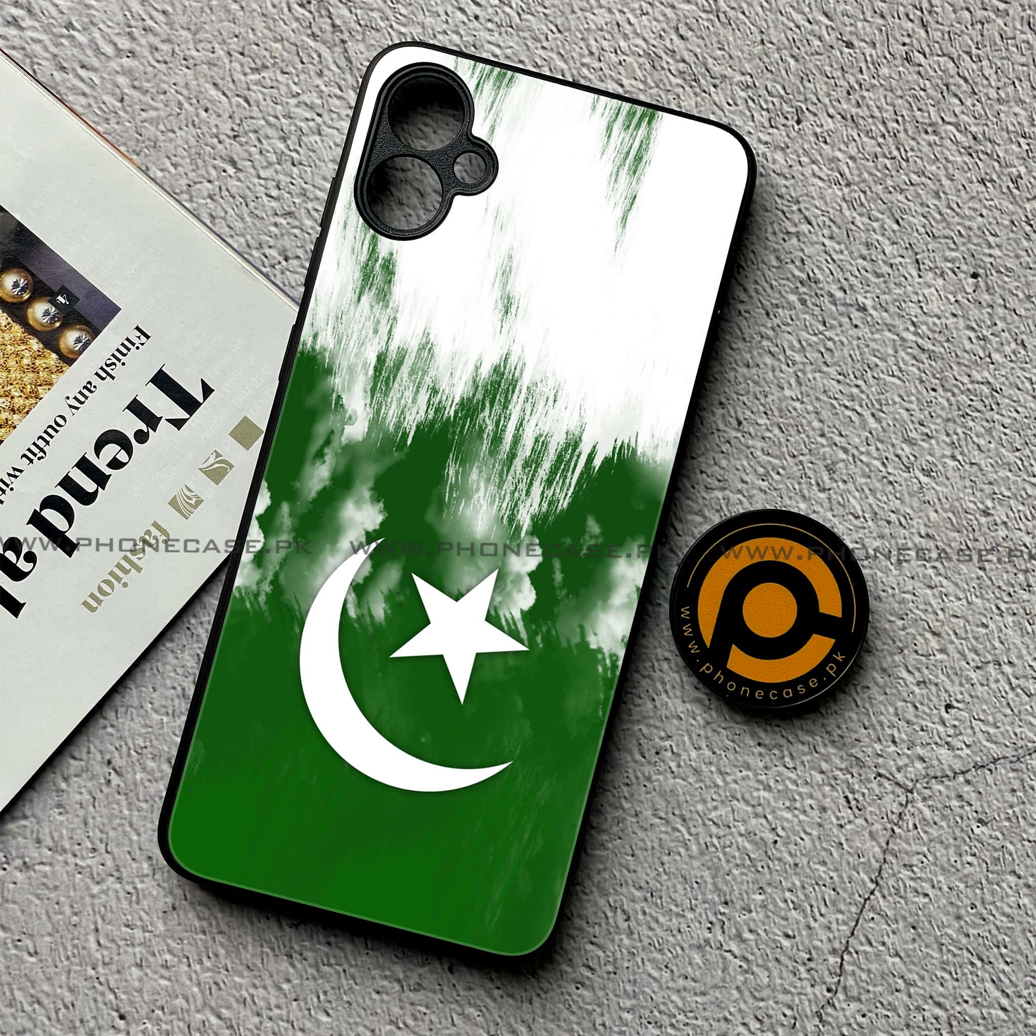 Samsung Galaxy A05 - Pakistani Flag Series - Premium Metal Printed soft Bumper shock Proof Case