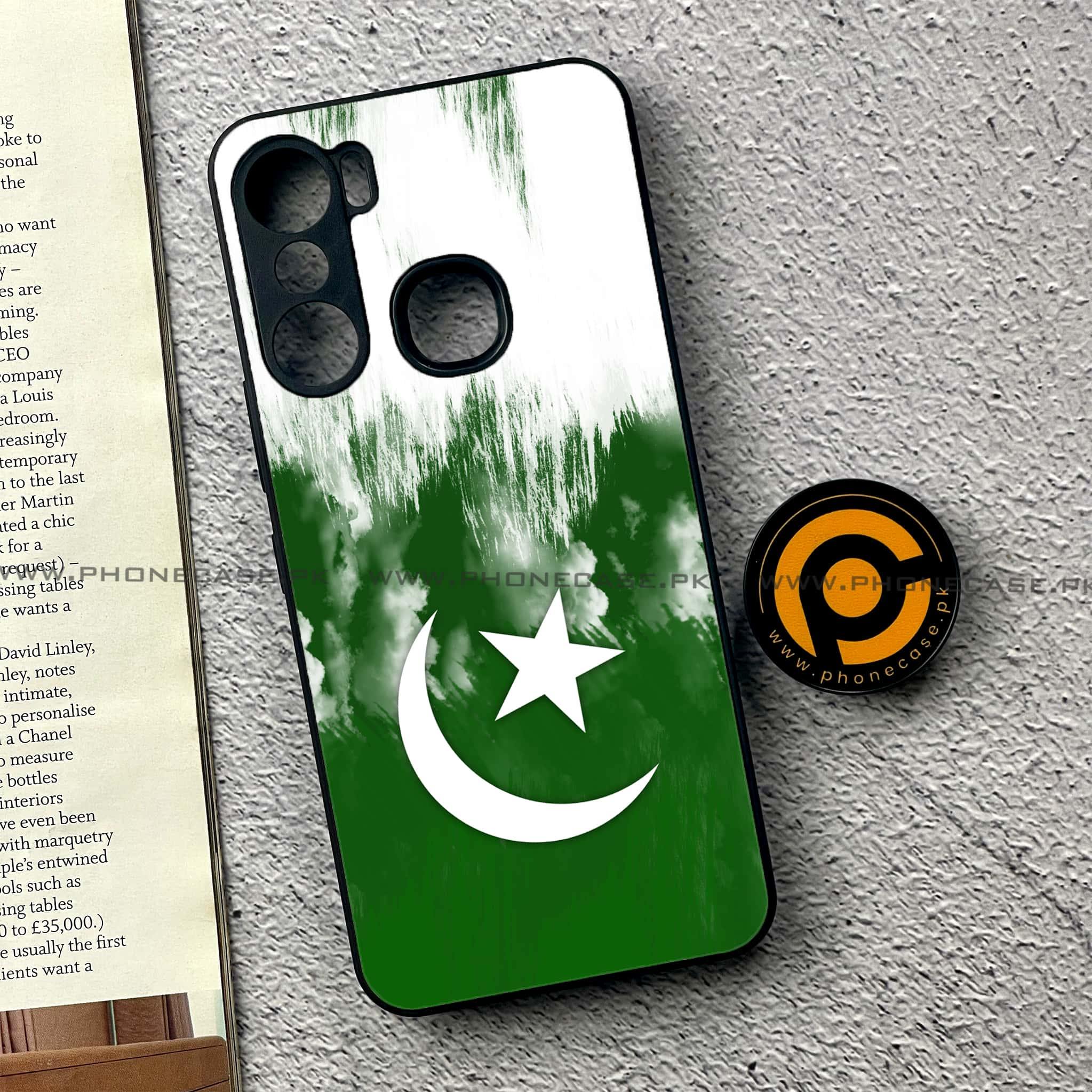 Infinix Hot 12 Pro - Pakistani Flag Series - Premium Printed Glass soft Bumper shock Proof Case