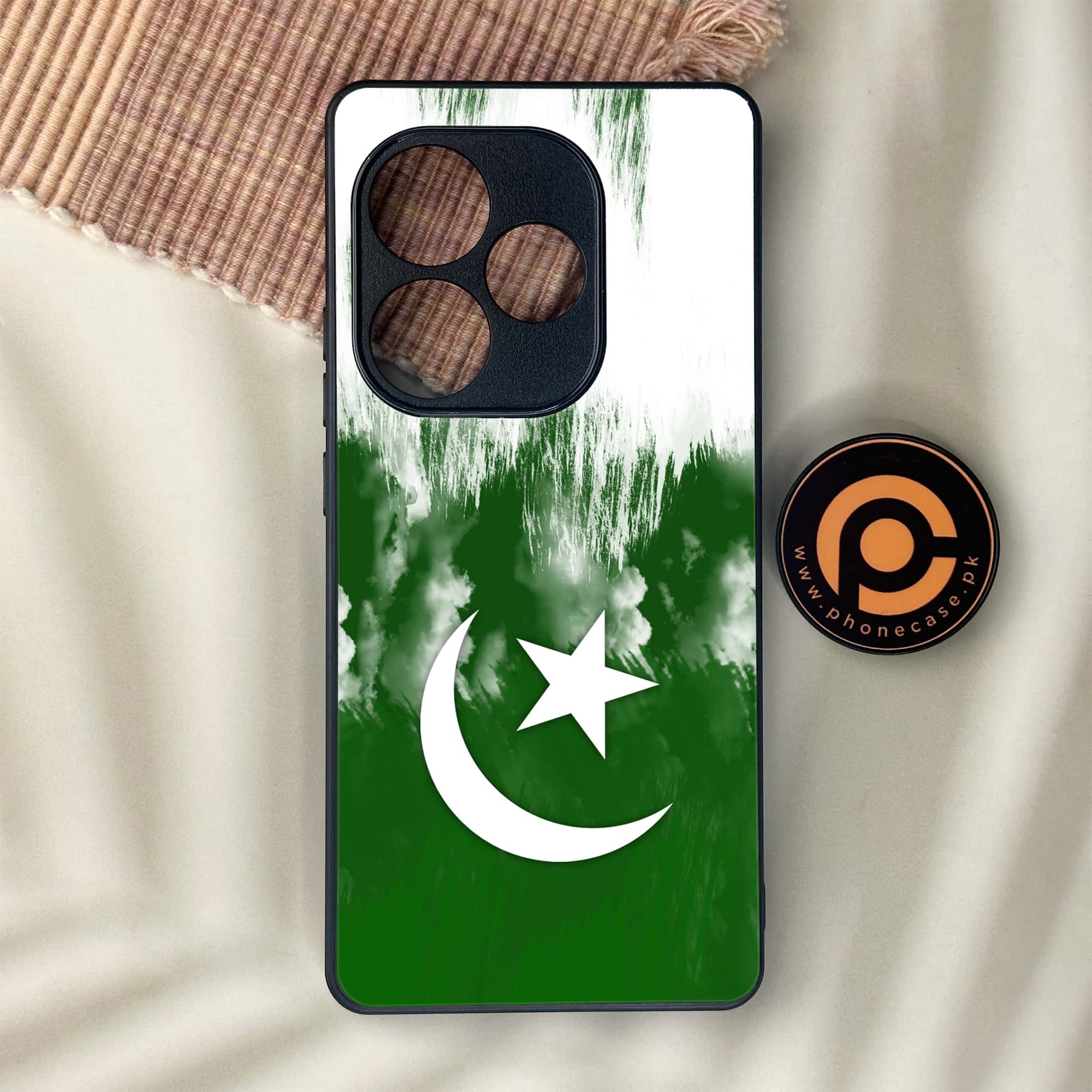 Realme GT 6 - Pakistani Flag Series - Premium Metal Printed soft Bumper shock Proof Case